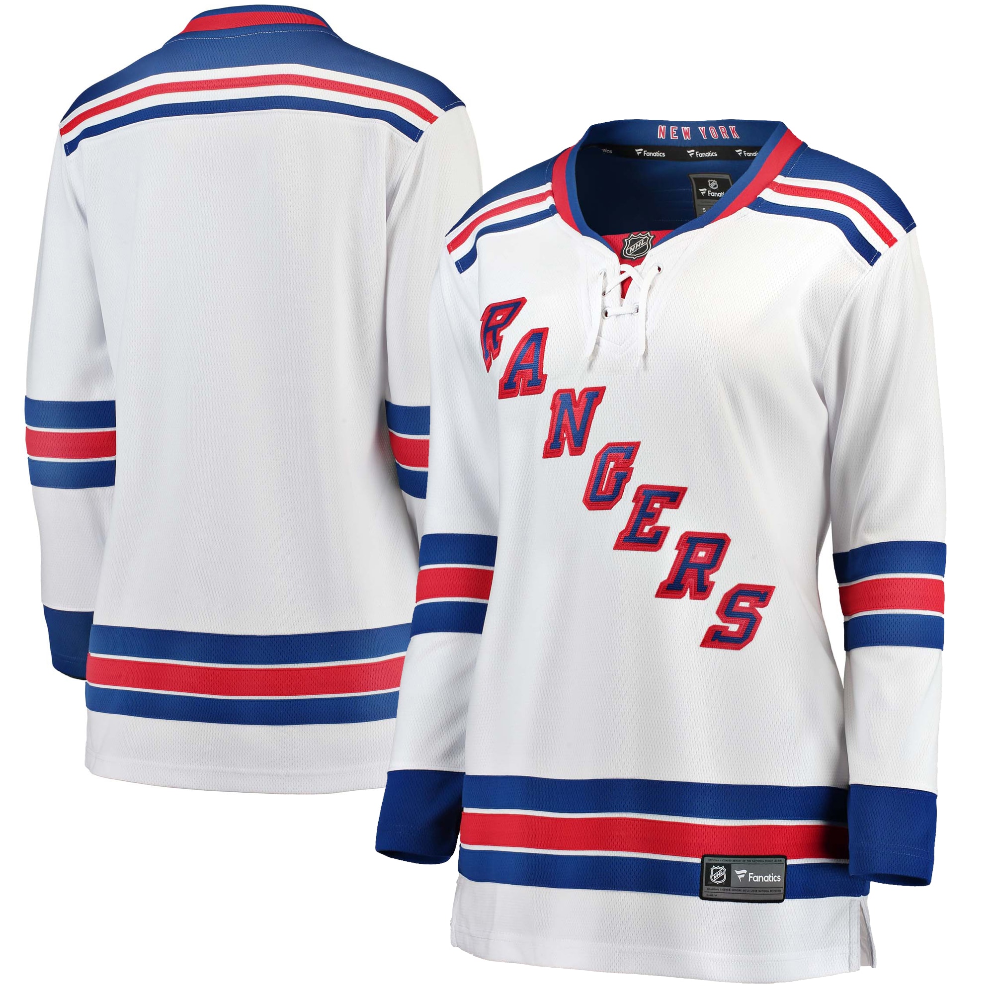 Women's New York Rangers White Away Breakaway Jersey - JS548 