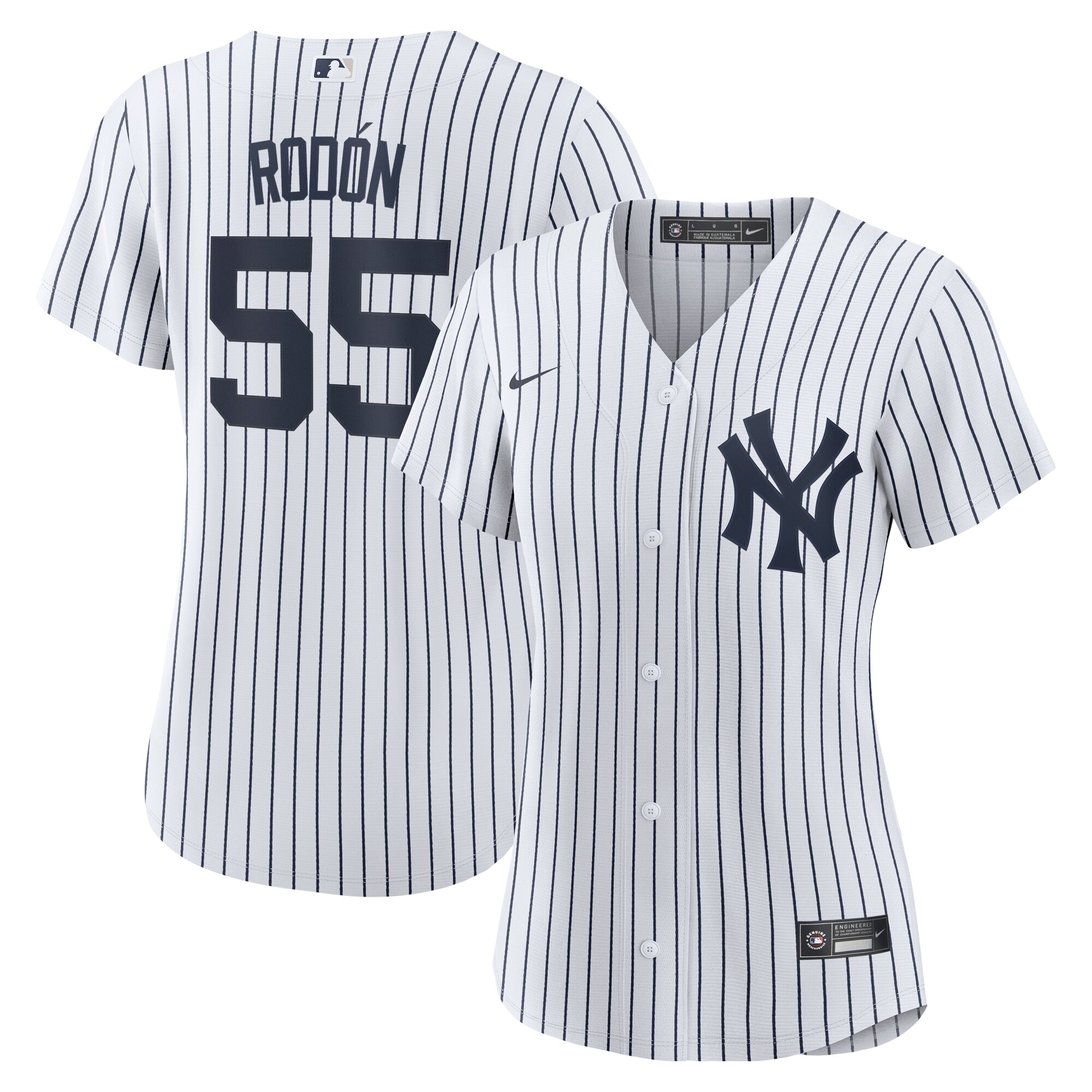 Women's New York Yankees Carlos Rodon White/Navy Home Official Player Jersey 
