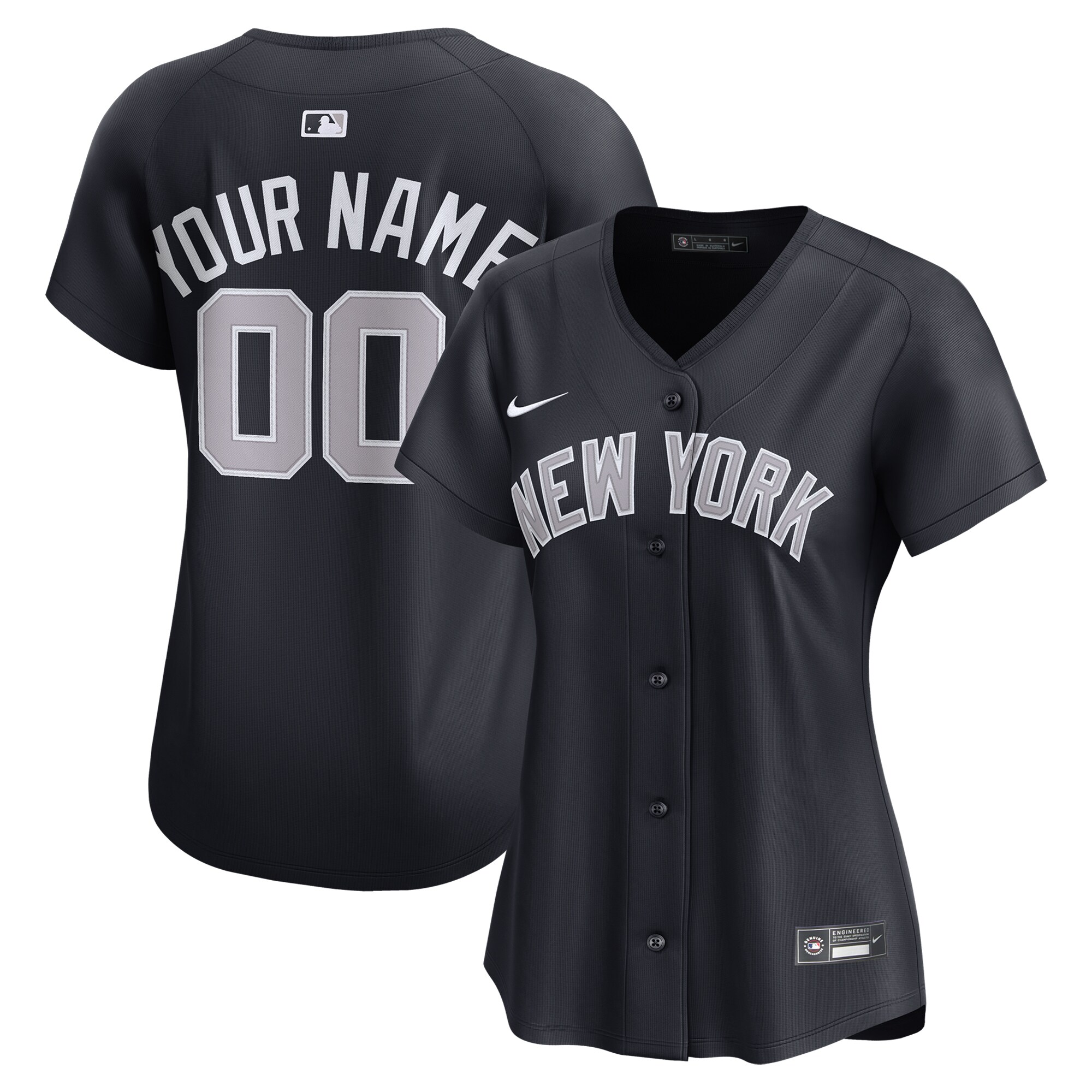 Women's New York Yankees Navy Alternate Limited Custom Jersey 