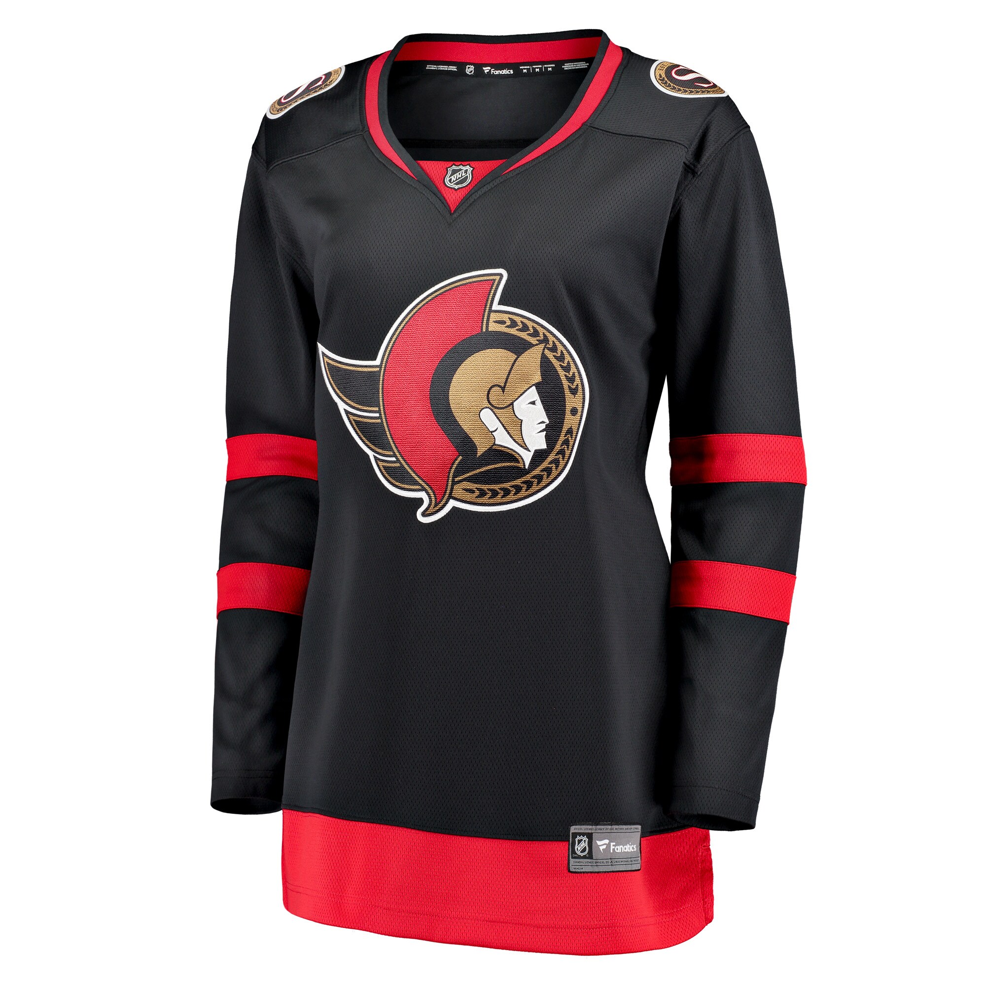 Alternative view of Women's Ottawa Senators Black Home Breakaway Jersey - JS319 