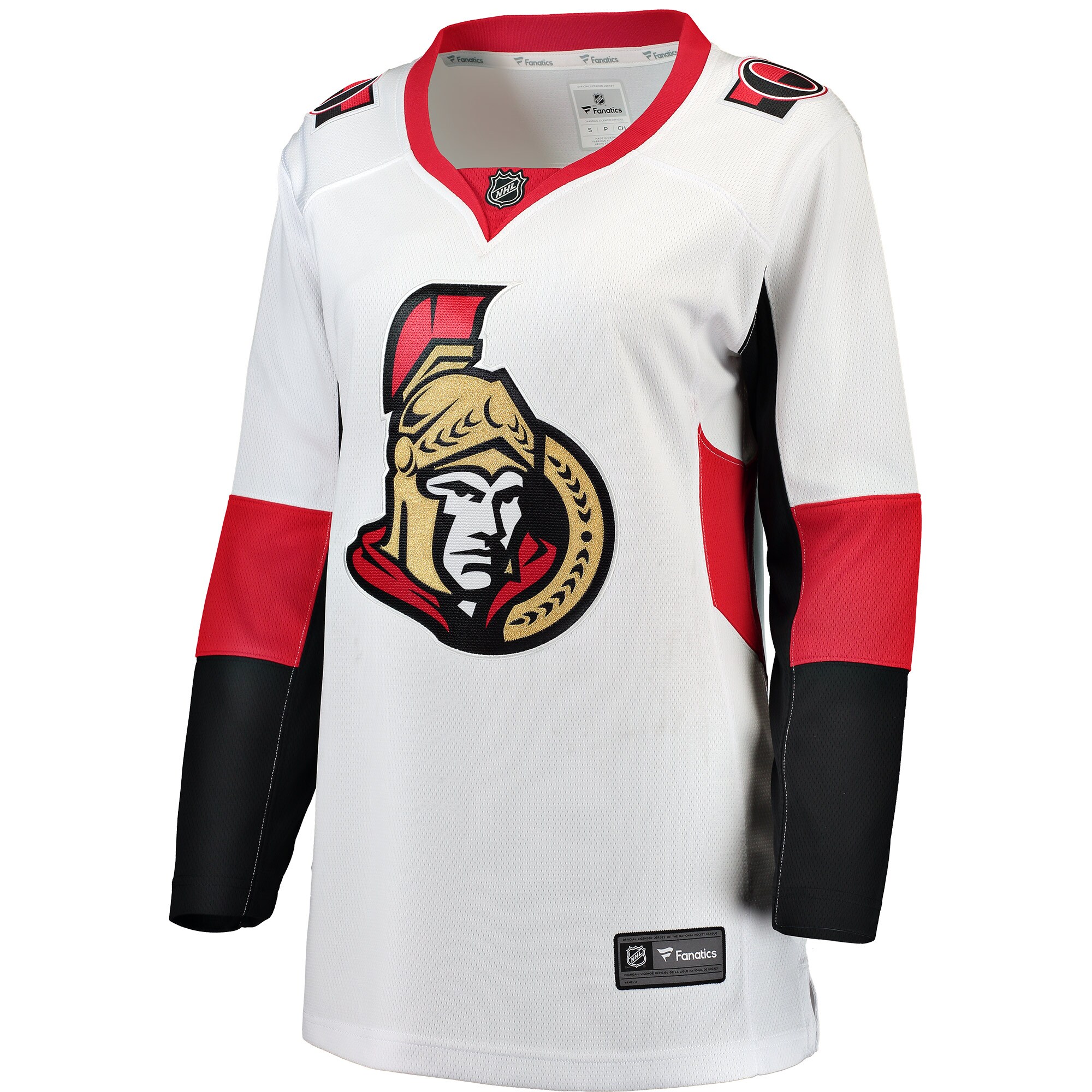 Alternative view of Women's Ottawa Senators White Away Breakaway Jersey - JS811 