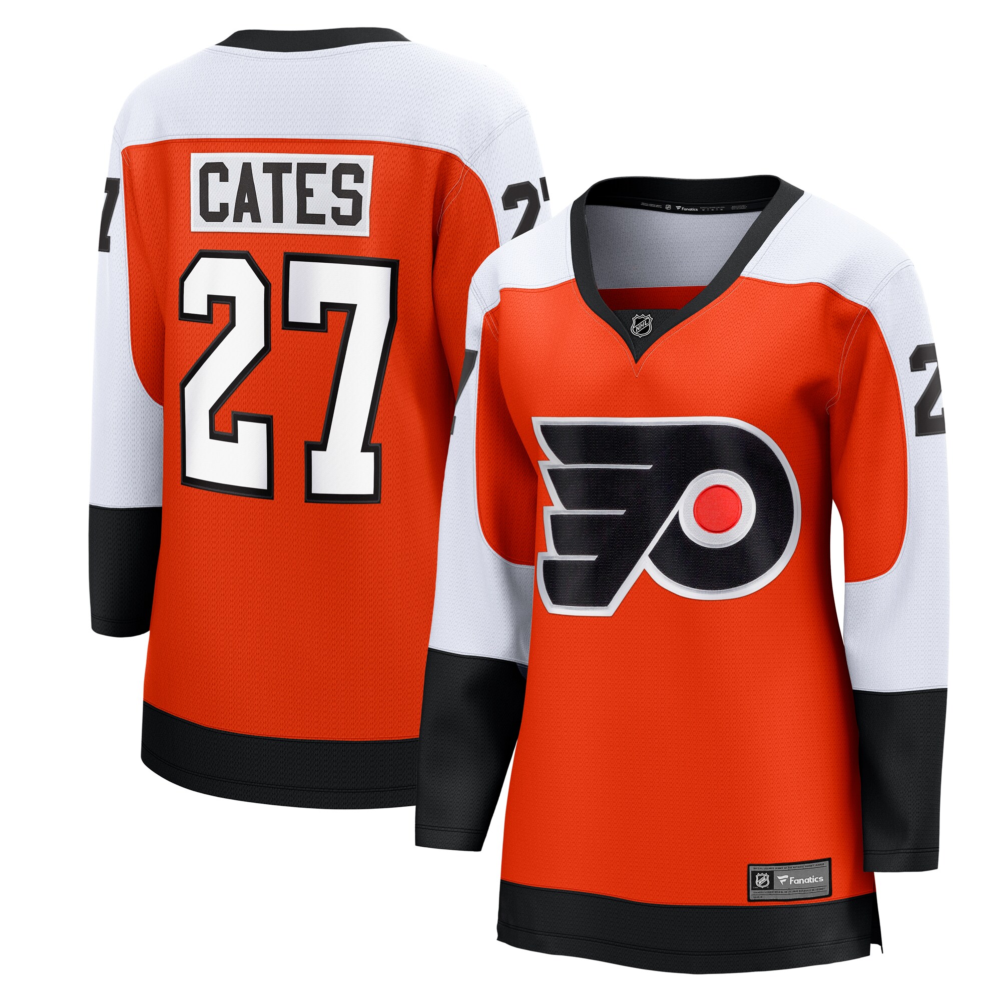 Women's Philadelphia Flyers Noah Cates Orange Home Breakaway Player Jersey - JS915 
