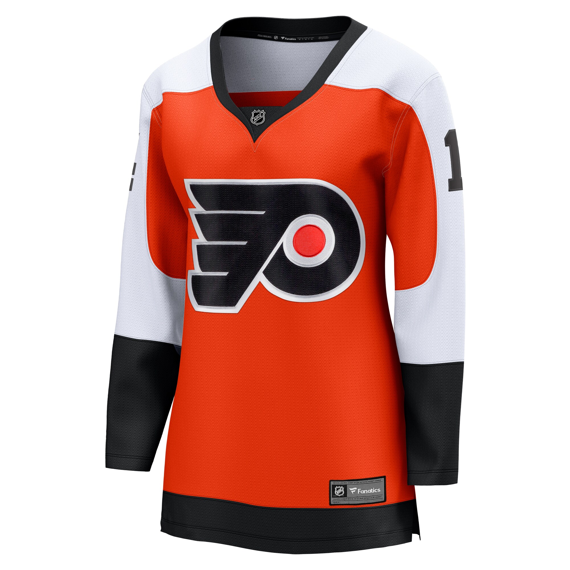 Alternative view of Women's Philadelphia Flyers Sean Couturier Orange Home Breakaway Player Jersey - JS262 