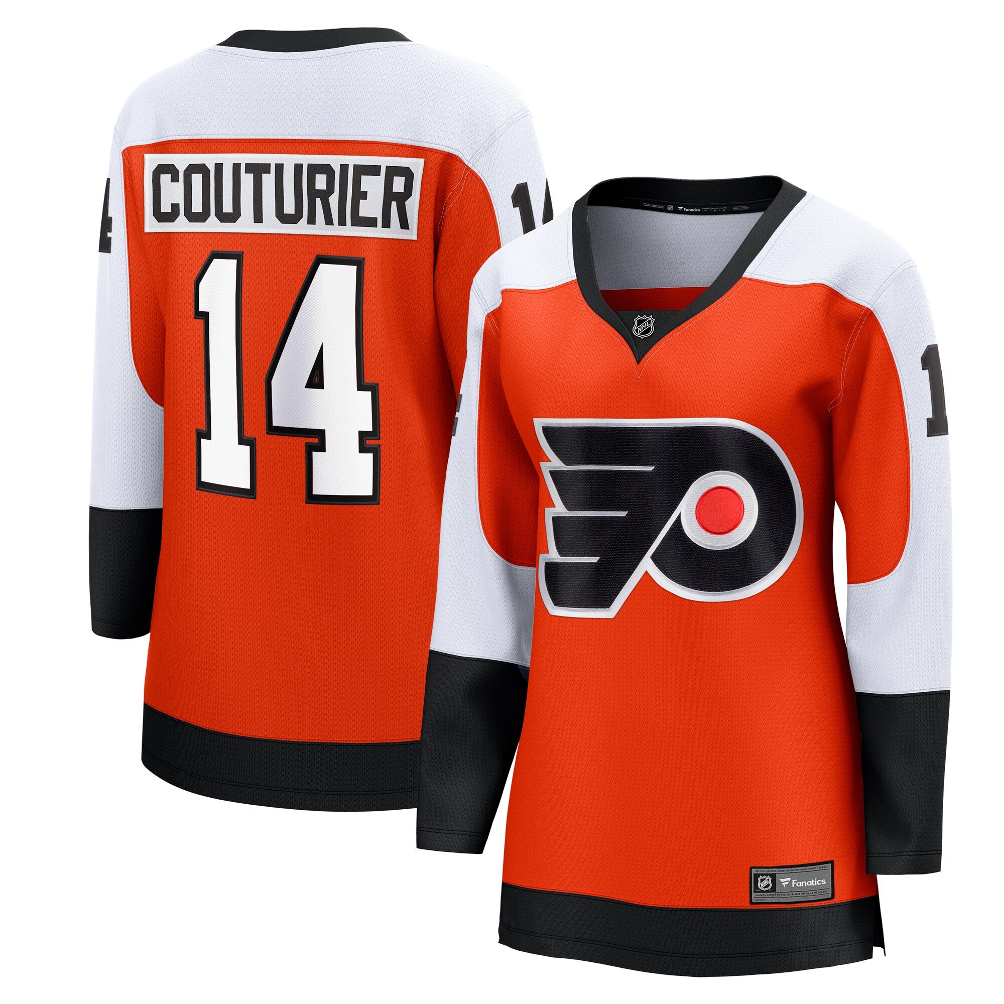 Women's Philadelphia Flyers Sean Couturier Orange Home Breakaway Player Jersey - JS262 