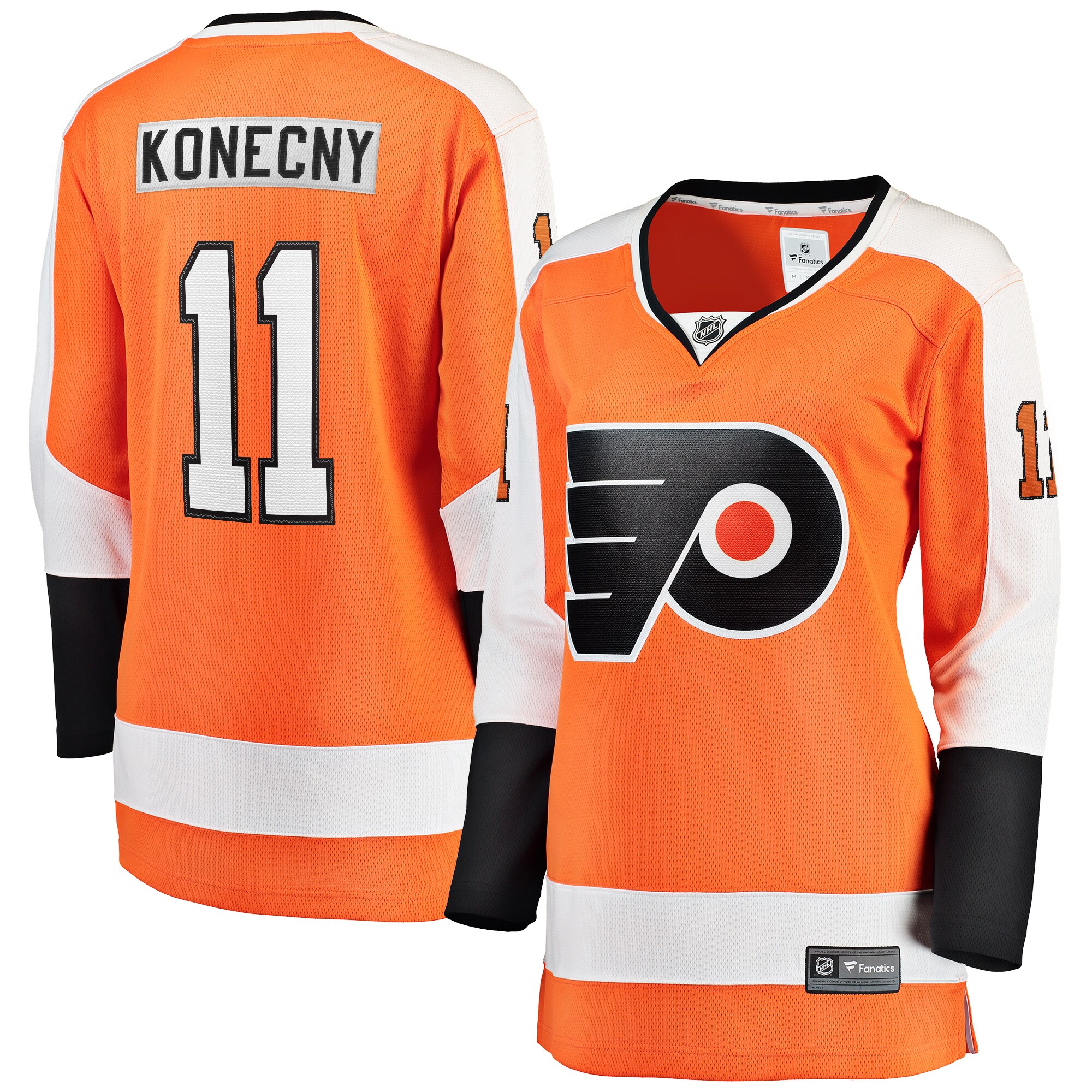 Women's Philadelphia Flyers Travis Konecny Orange Home Premier Breakaway Player Jersey - JS697 