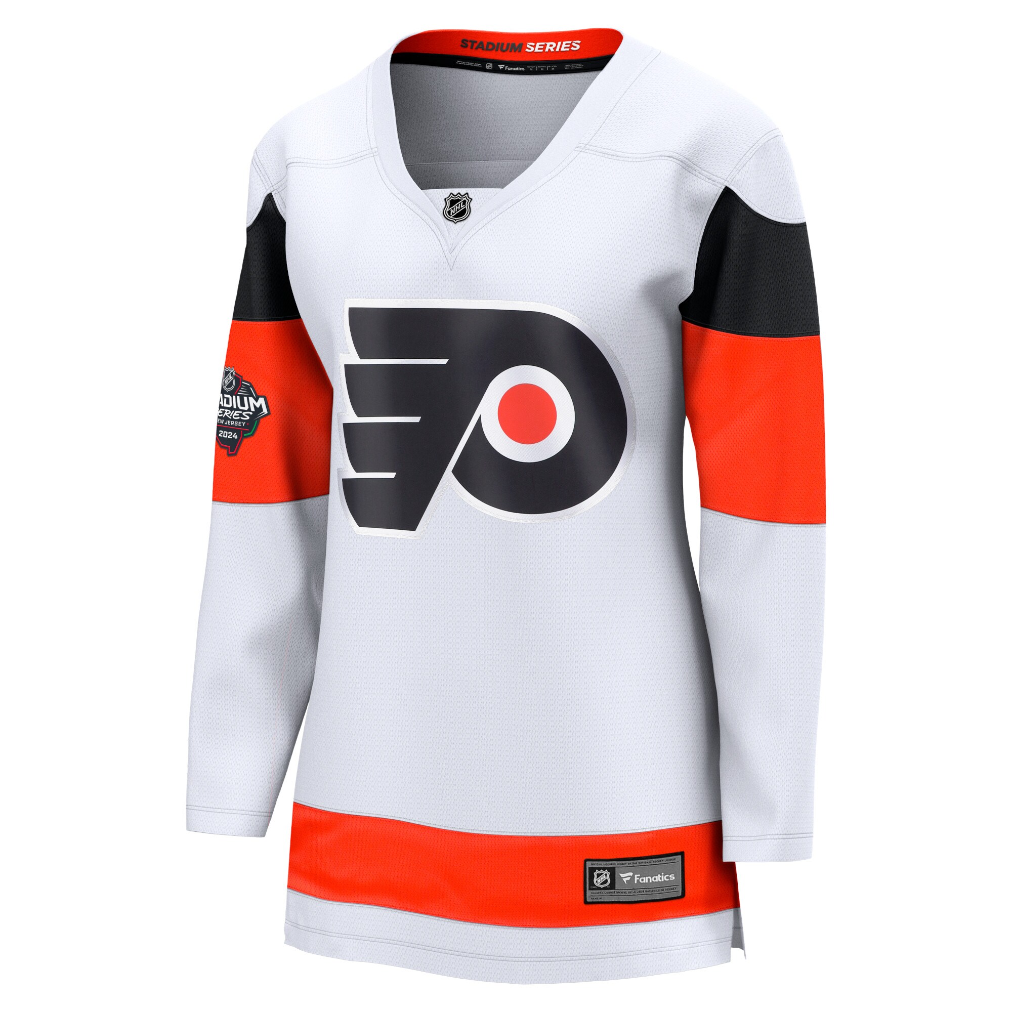 Alternative view of Women's Philadelphia Flyers White 2024 NHL Stadium Series Breakaway Jersey - JS430 