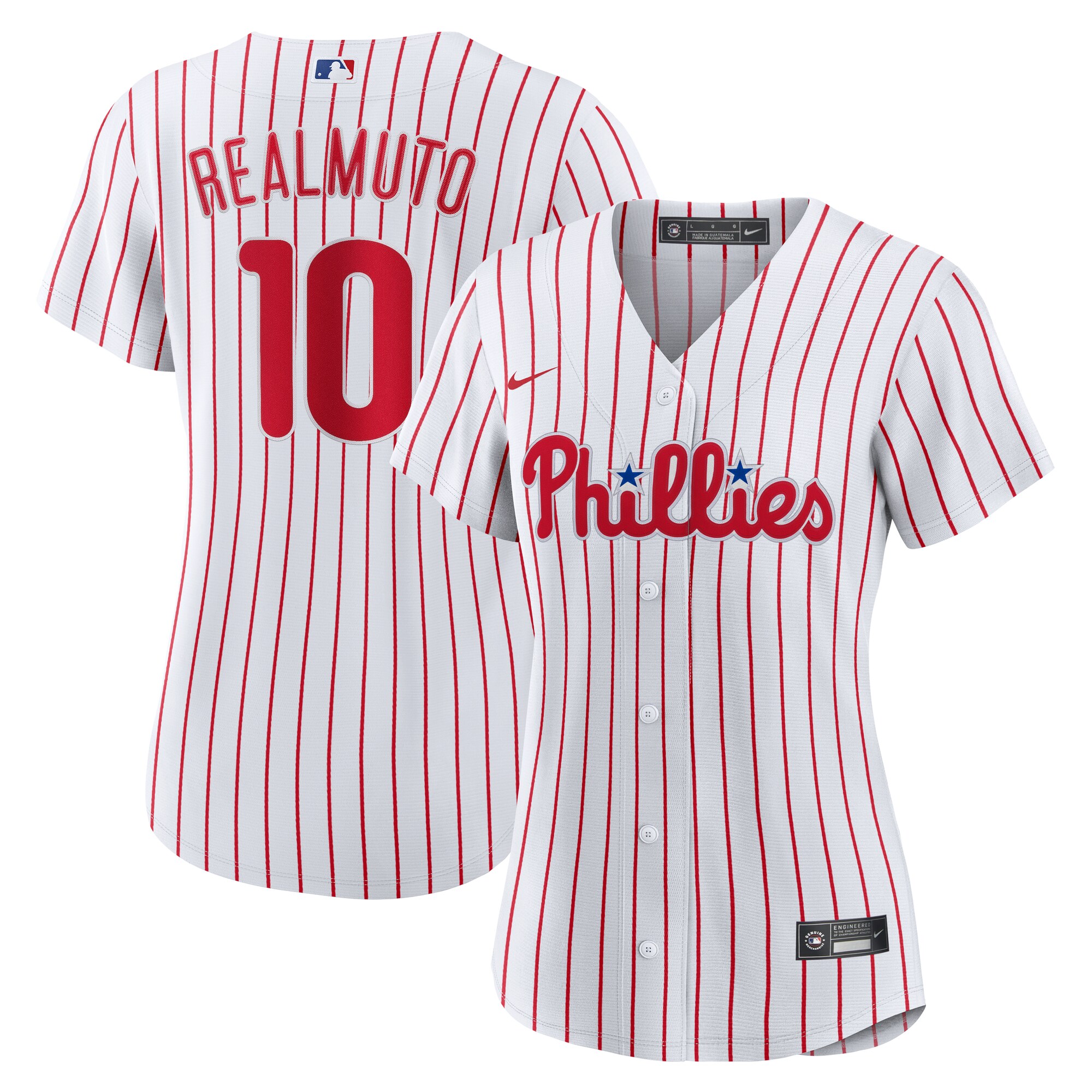 Women's Philadelphia Phillies J.T. Realmuto White Home Jersey 
