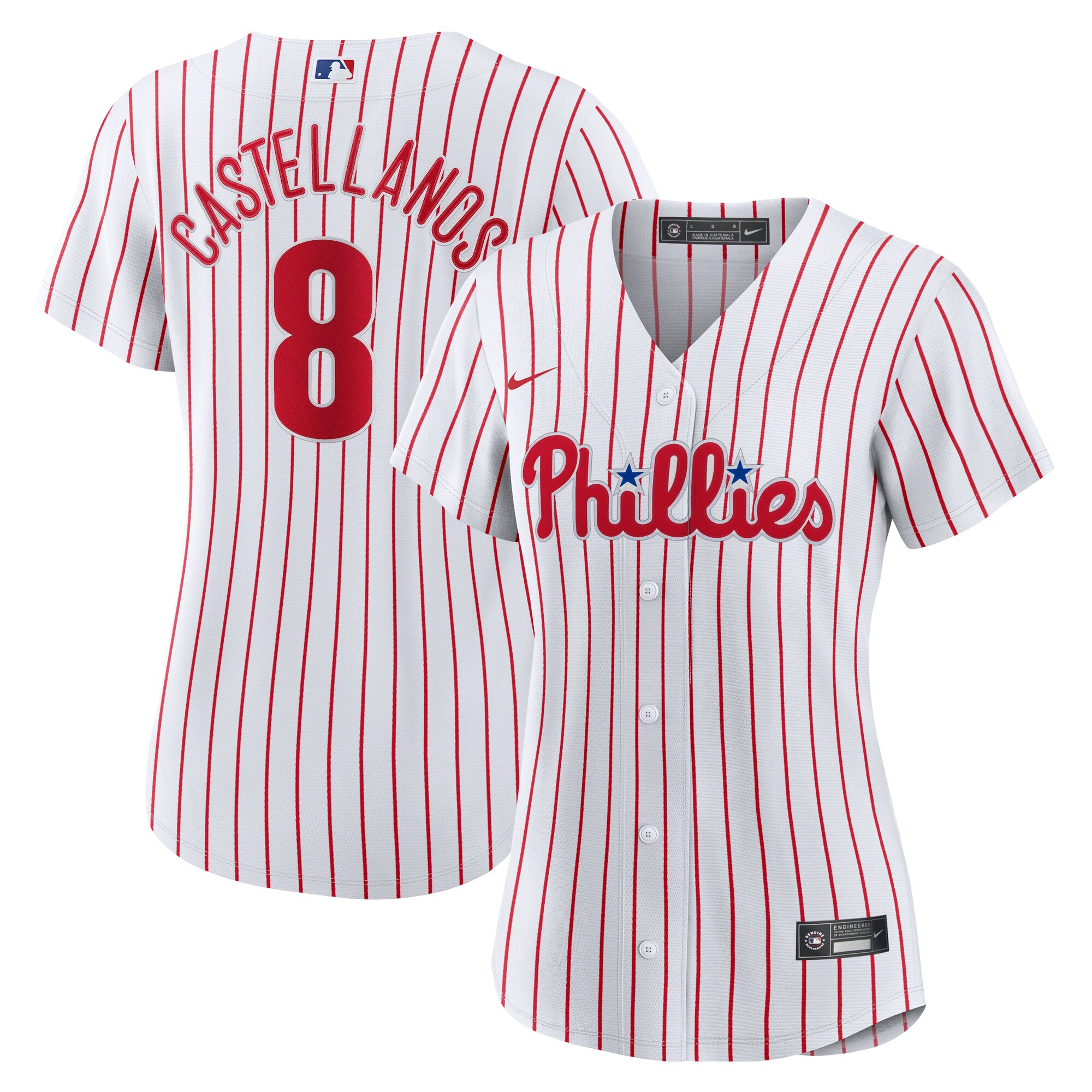 Women's Philadelphia Phillies Nick Castellanos White Home Player Jersey 