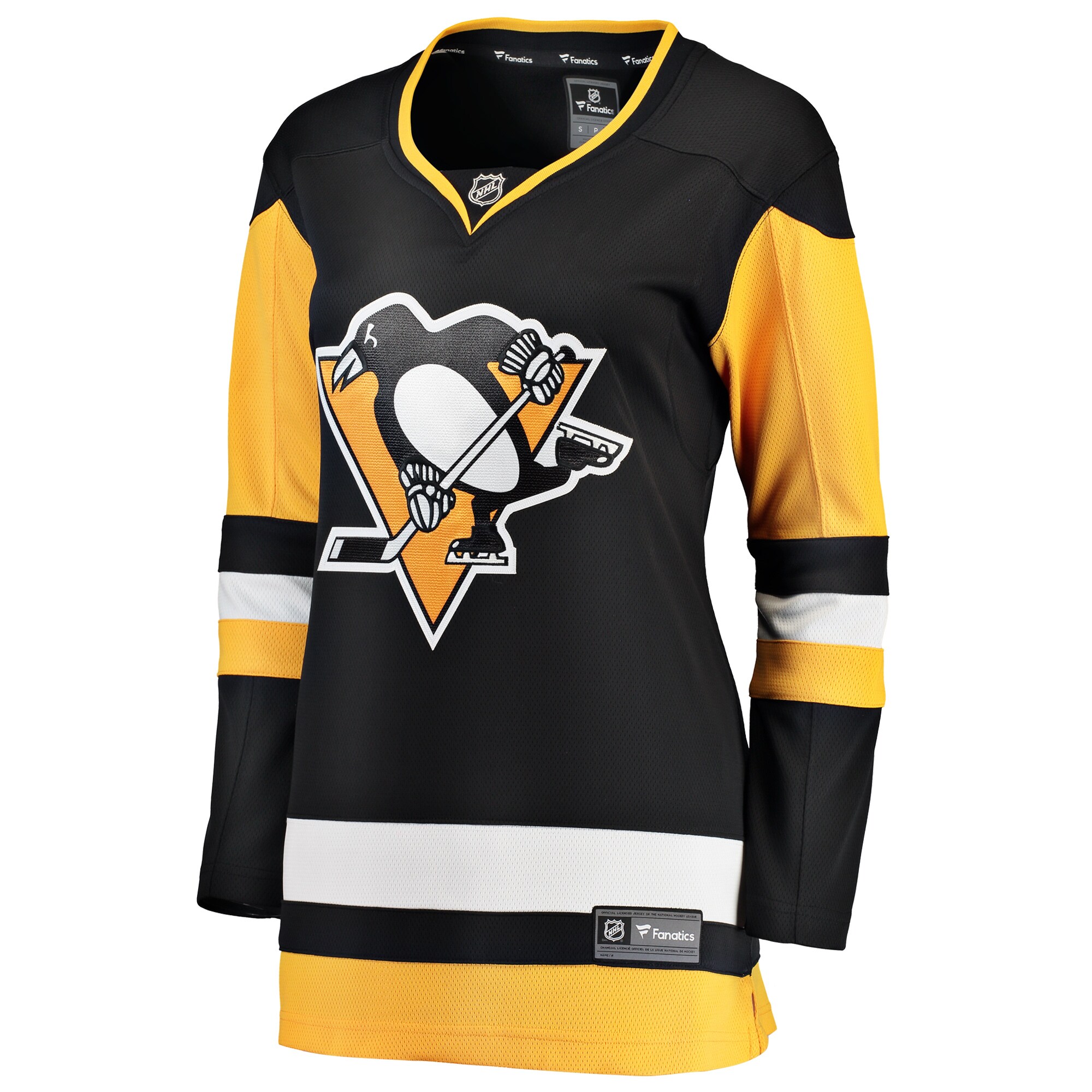 Alternative view of Women's Pittsburgh Penguins Black Breakaway Home Jersey - JS336 