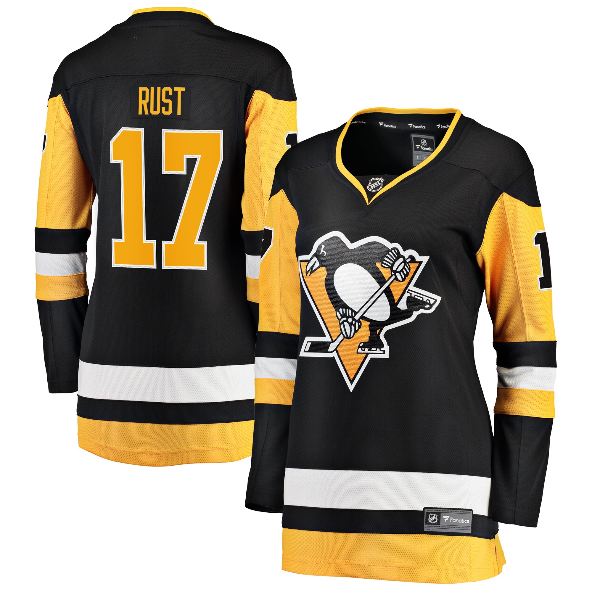 Women's Pittsburgh Penguins Bryan Rust Black Premier Breakaway Player Jersey - JS956 