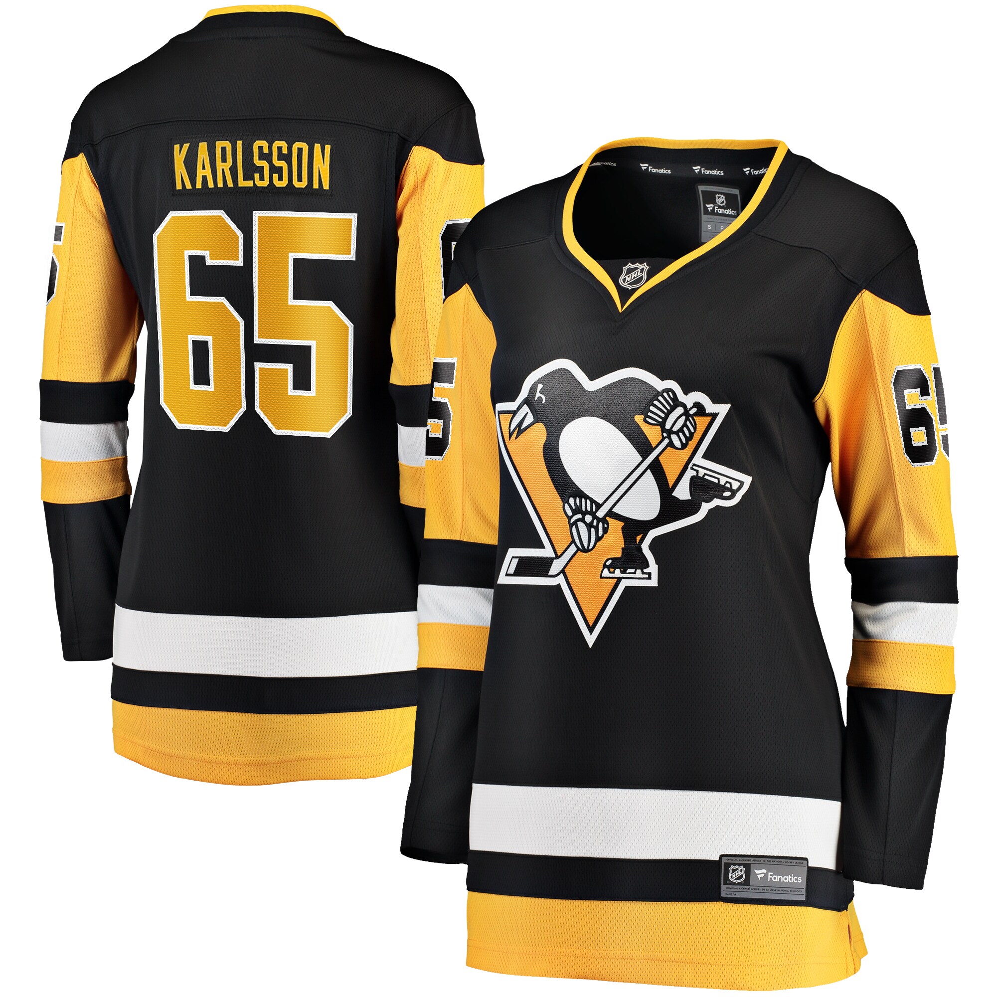 Women's Pittsburgh Penguins Erik Karlsson Black Home Breakaway Jersey - JS416 