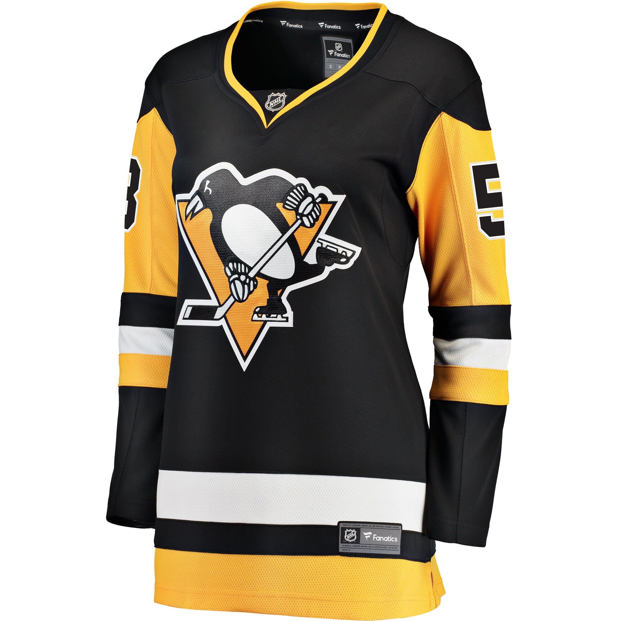 Alternative view of Women's Pittsburgh Penguins Kris Letang Black Home Breakaway Player Jersey - JS545 