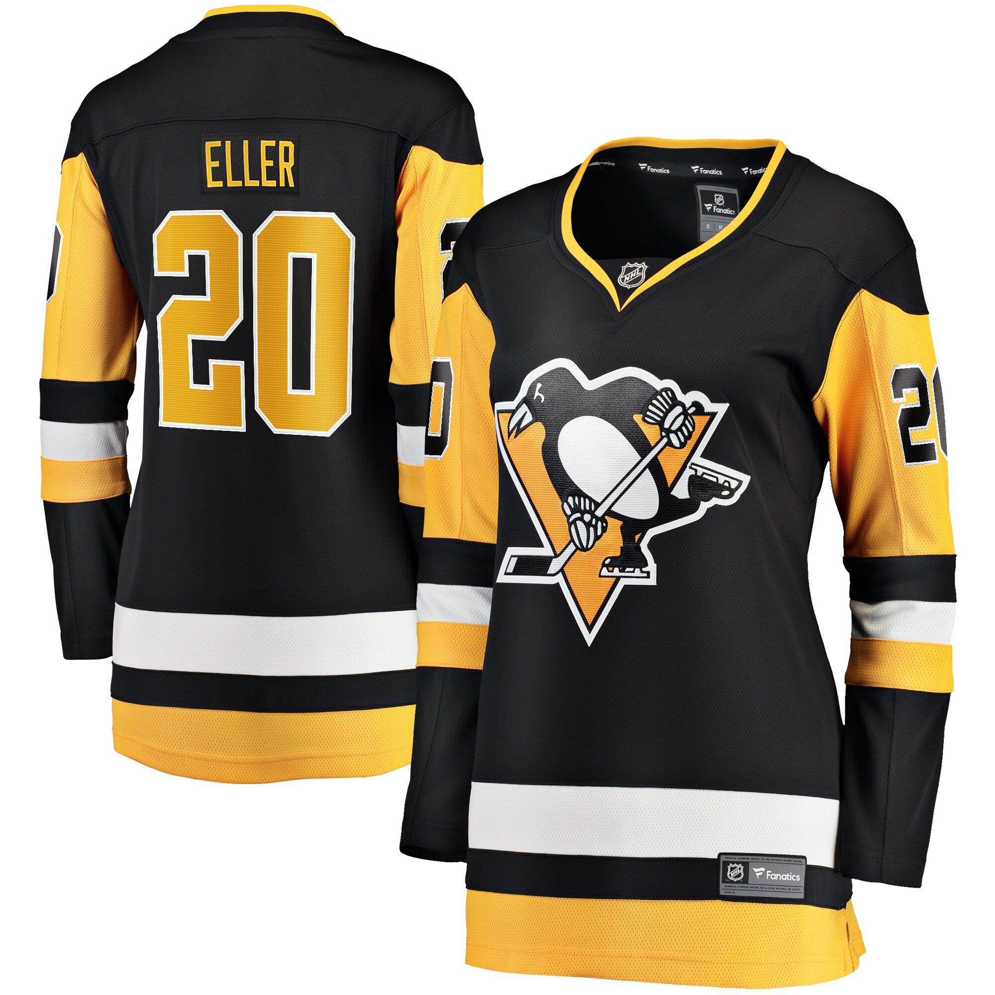 Women's Pittsburgh Penguins Lars Eller Black Home Breakaway Player Jersey - JS963 
