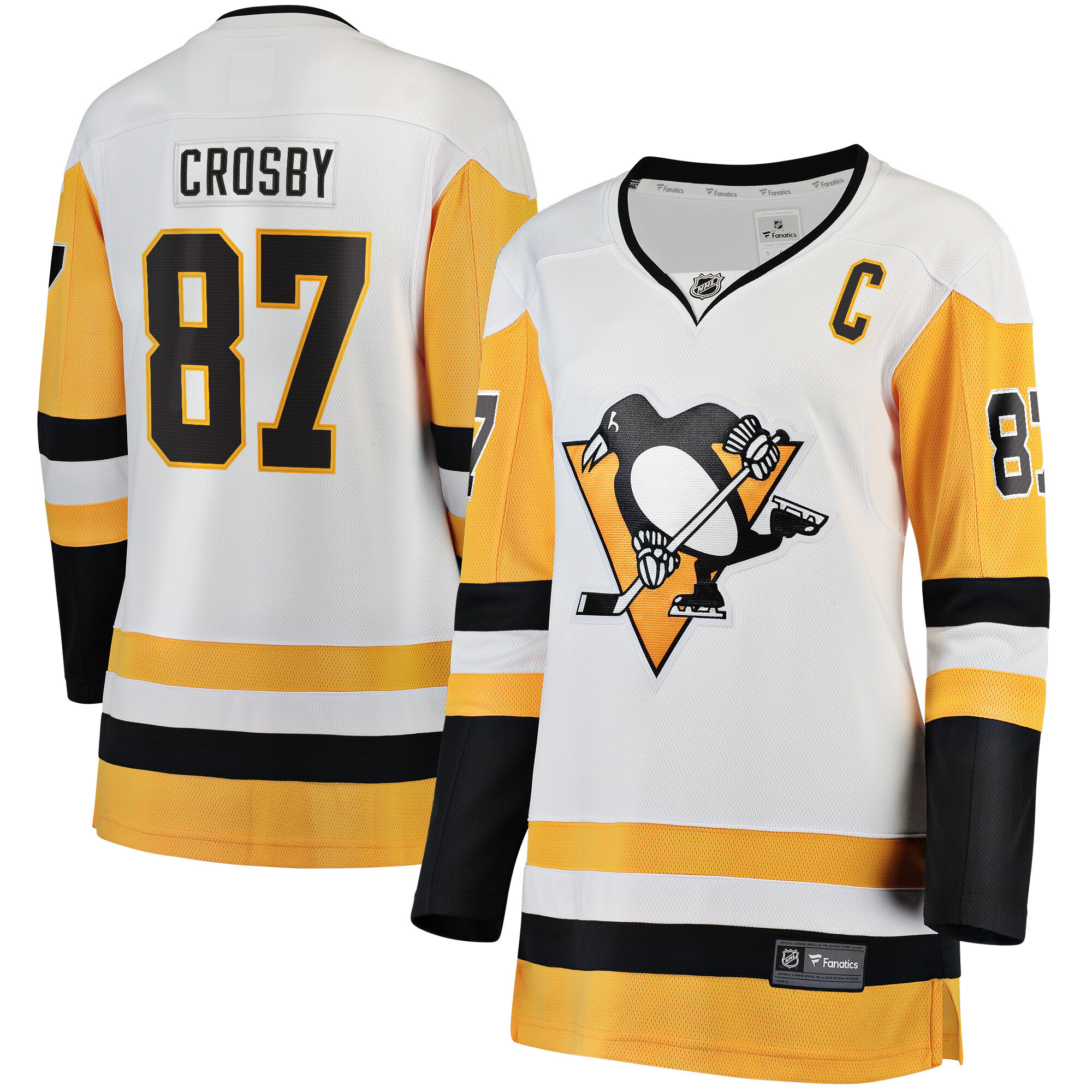 Women's Pittsburgh Penguins Sidney Crosby White Premier Breakaway Player Jersey - JS660 