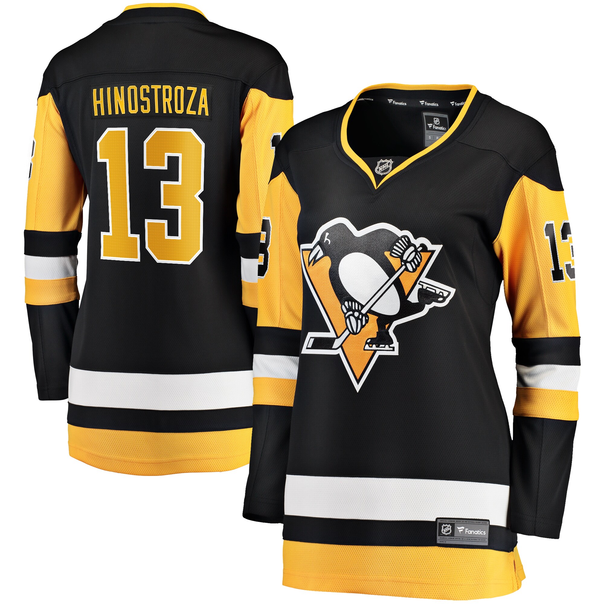 Women's Pittsburgh Penguins Vinnie Hinostroza Black Home Breakaway Player Jersey - JS581 