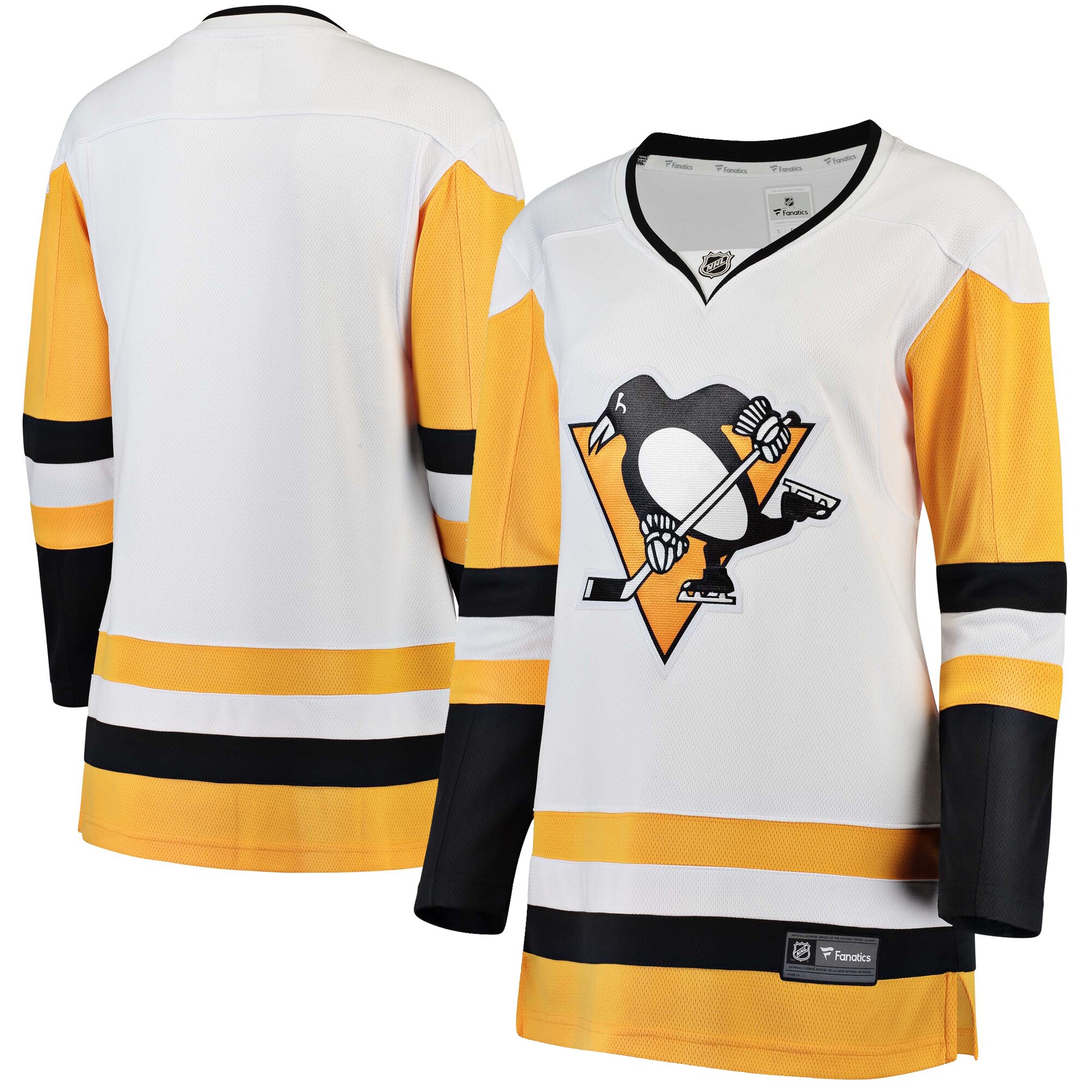 Women's Pittsburgh Penguins White Away Breakaway Jersey - JS485 