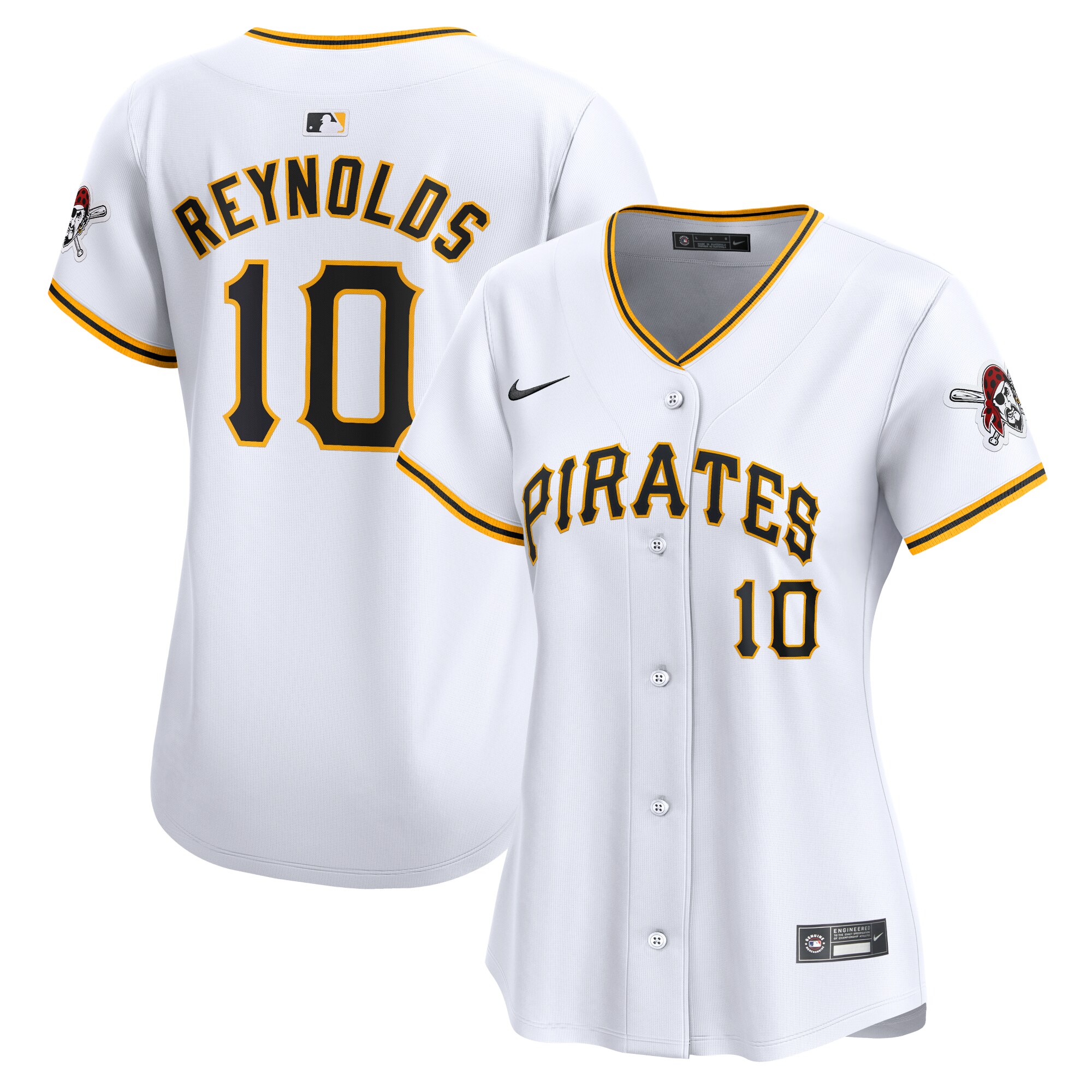 Women's Pittsburgh Pirates Bryan Reynolds White Home Limited Player Jersey 