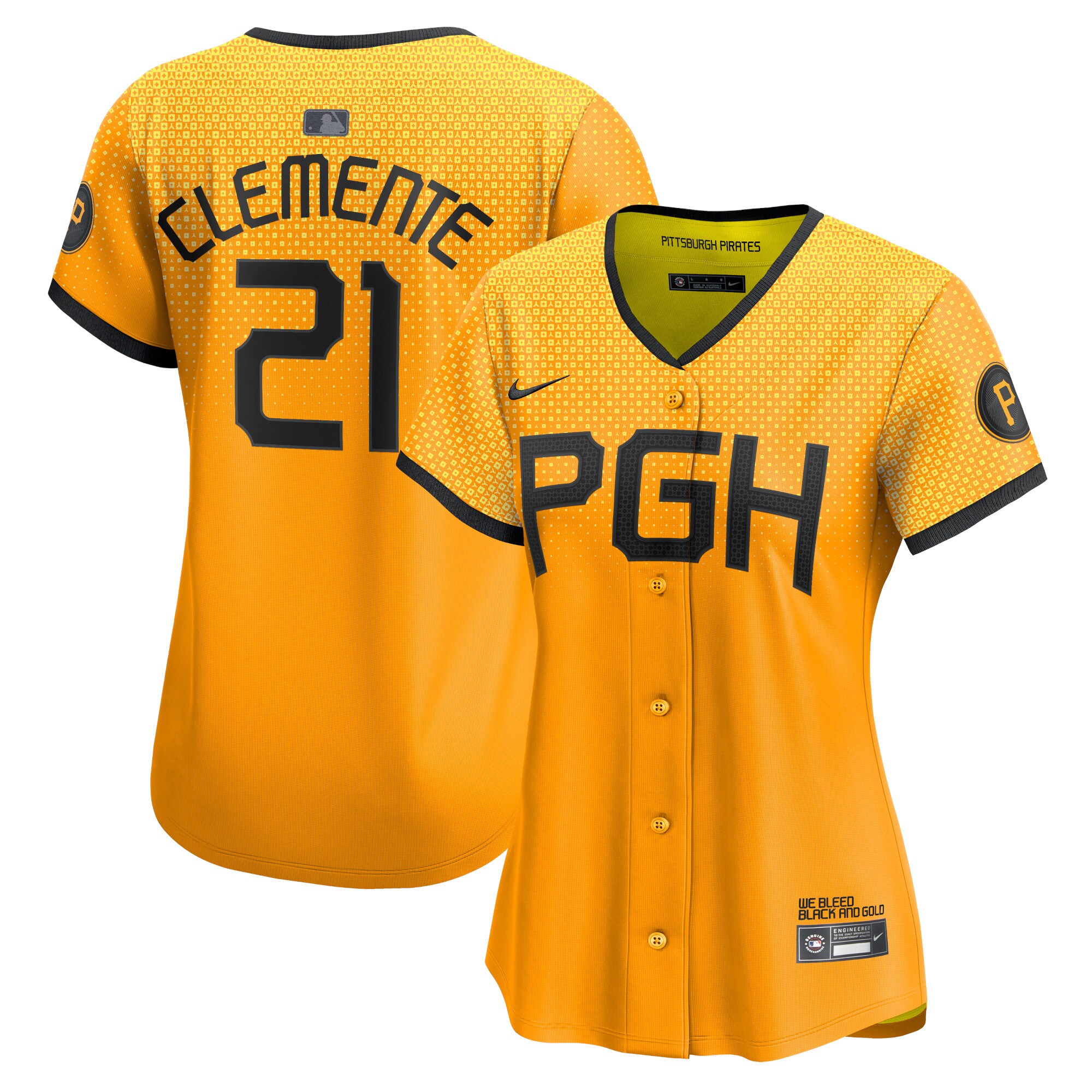 Women's Pittsburgh Pirates Roberto Clemente No Color City Connect Limited Player Jersey 