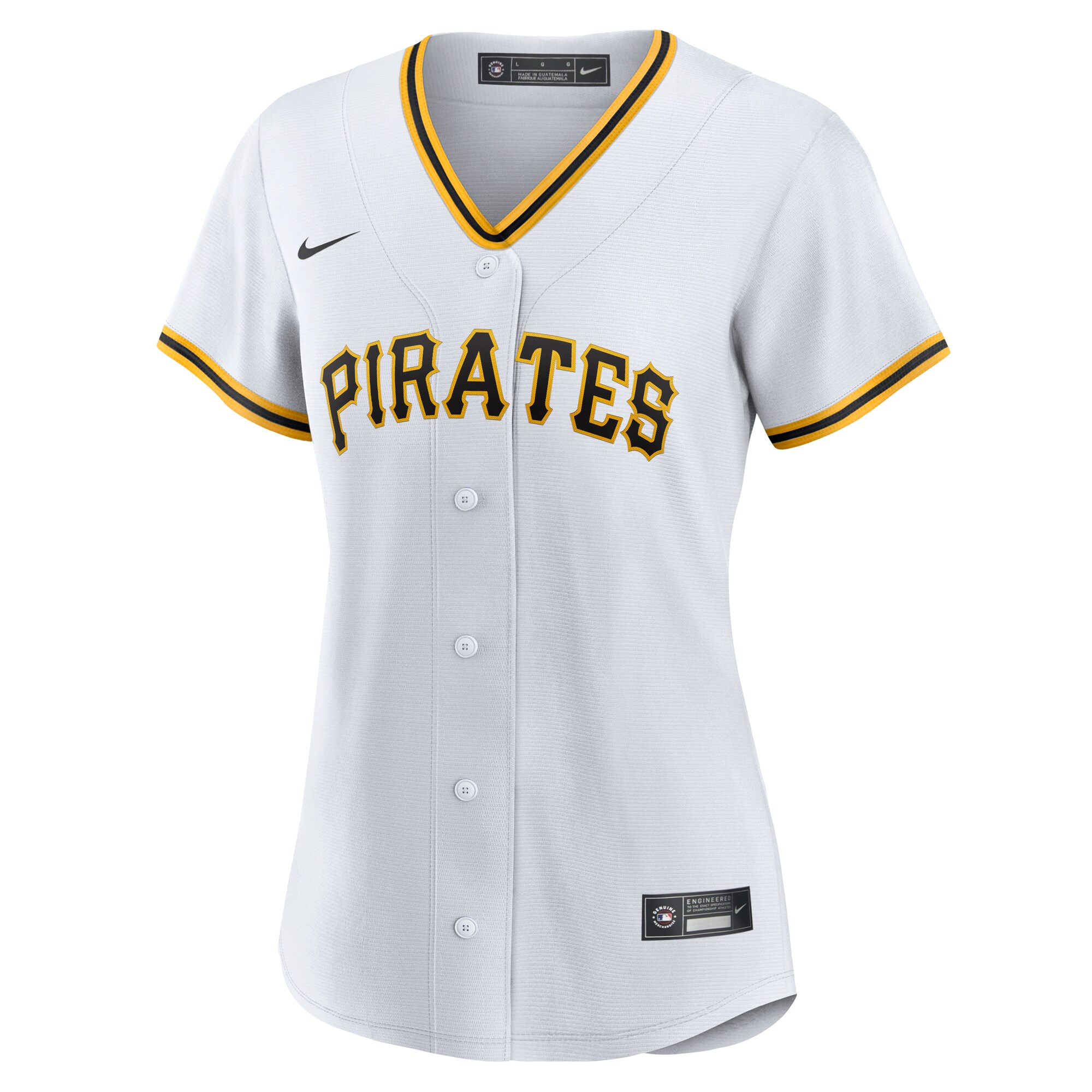 Alternative view of Women's Pittsburgh Pirates White #1 Bride Home Jersey 