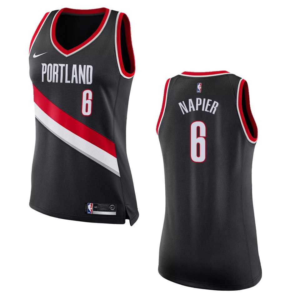 Women's Portland Trail Blazers #6 Shabazz Napier Icon Swingman Jersey - Black