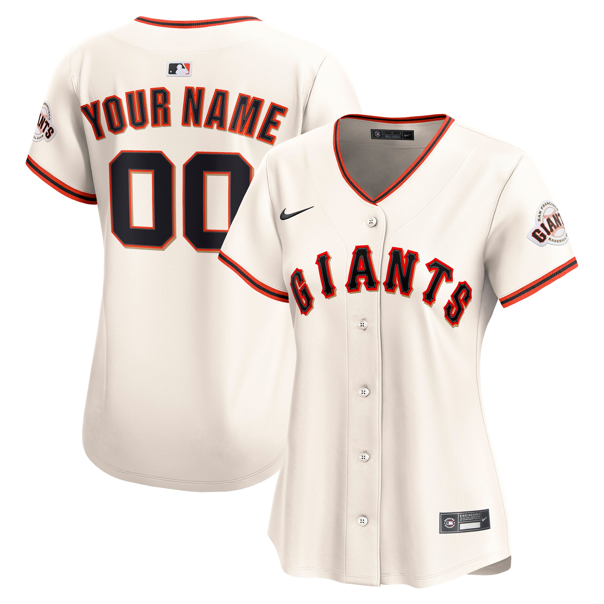 Women's San Francisco Giants Cream Home Limited Custom Jersey 