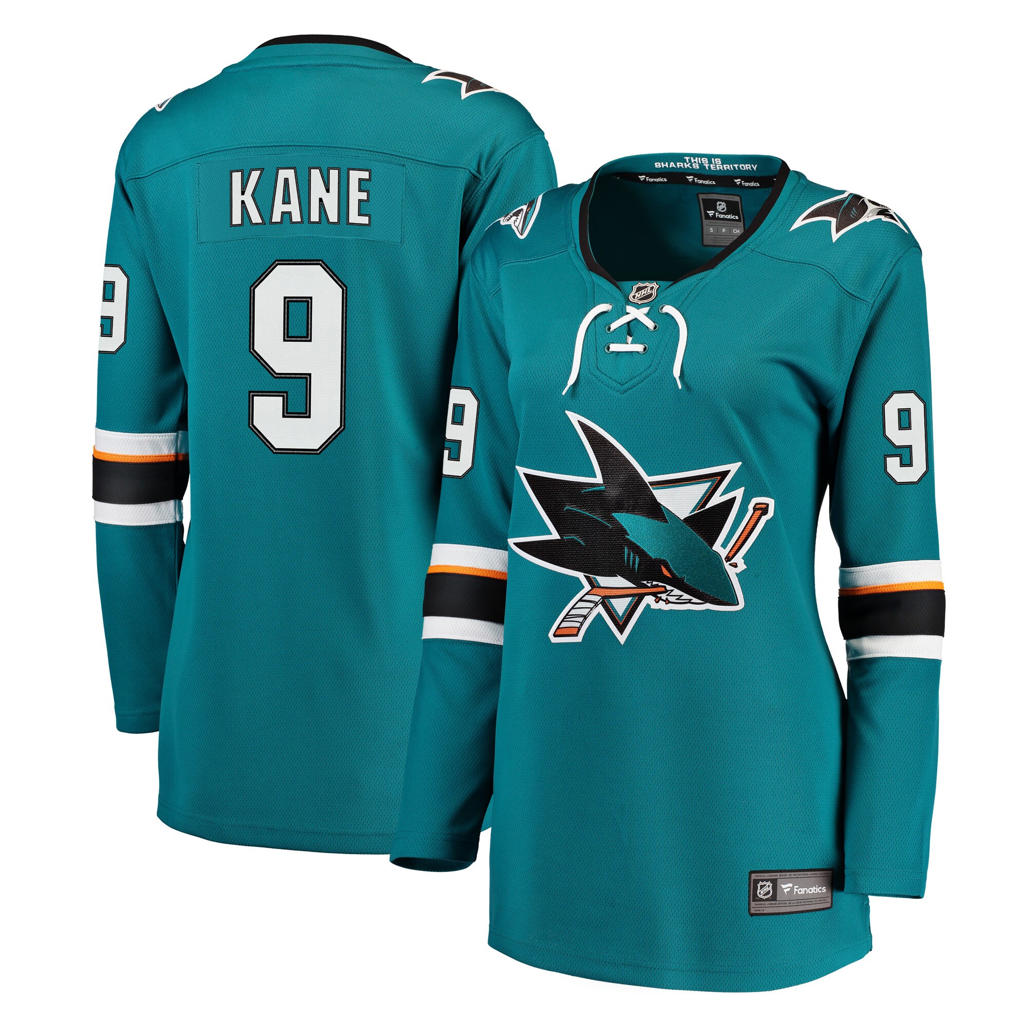 Women's San Jose Sharks Evander Kane Teal Premier Breakaway Player Jersey - JS423 