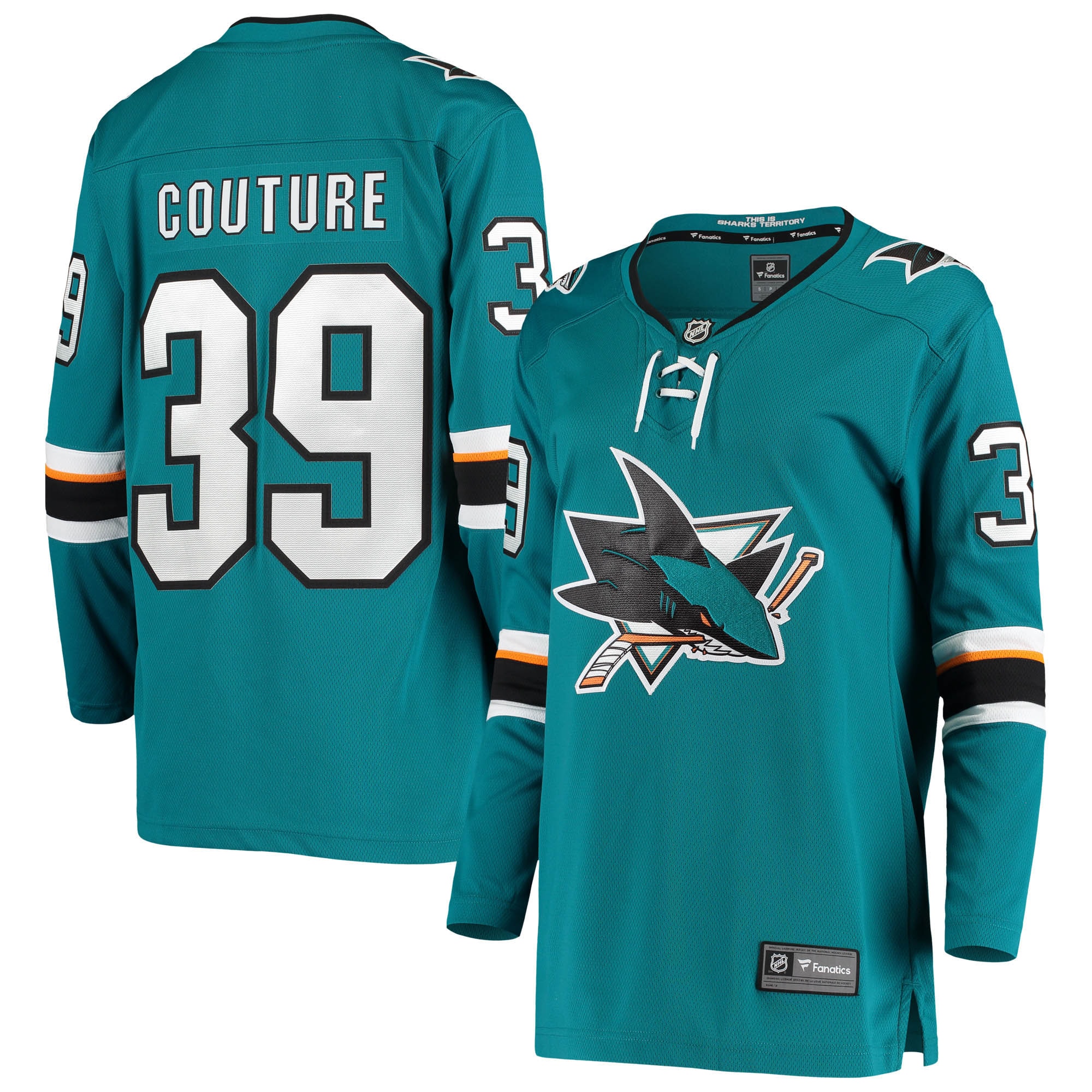 Women's San Jose Sharks Logan Couture Teal Breakaway Home Player Jersey - JS120 