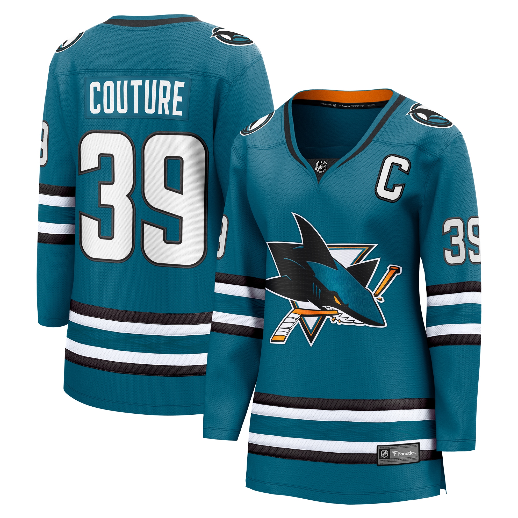 Women's San Jose Sharks Logan Couture Teal Home Breakaway Player Jersey - JS514 