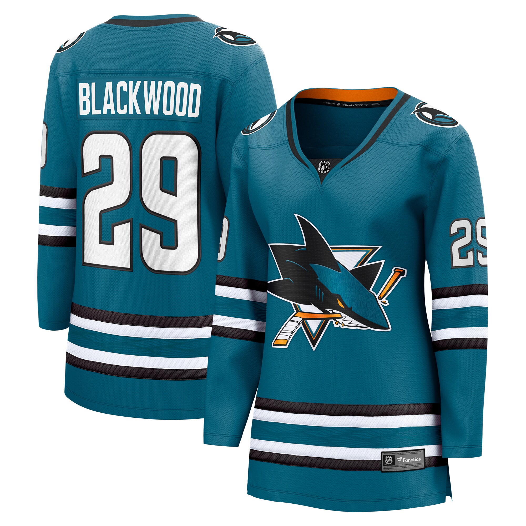 Women's San Jose Sharks Mackenzie Blackwood Teal Home Breakaway Player Jersey - JS739 