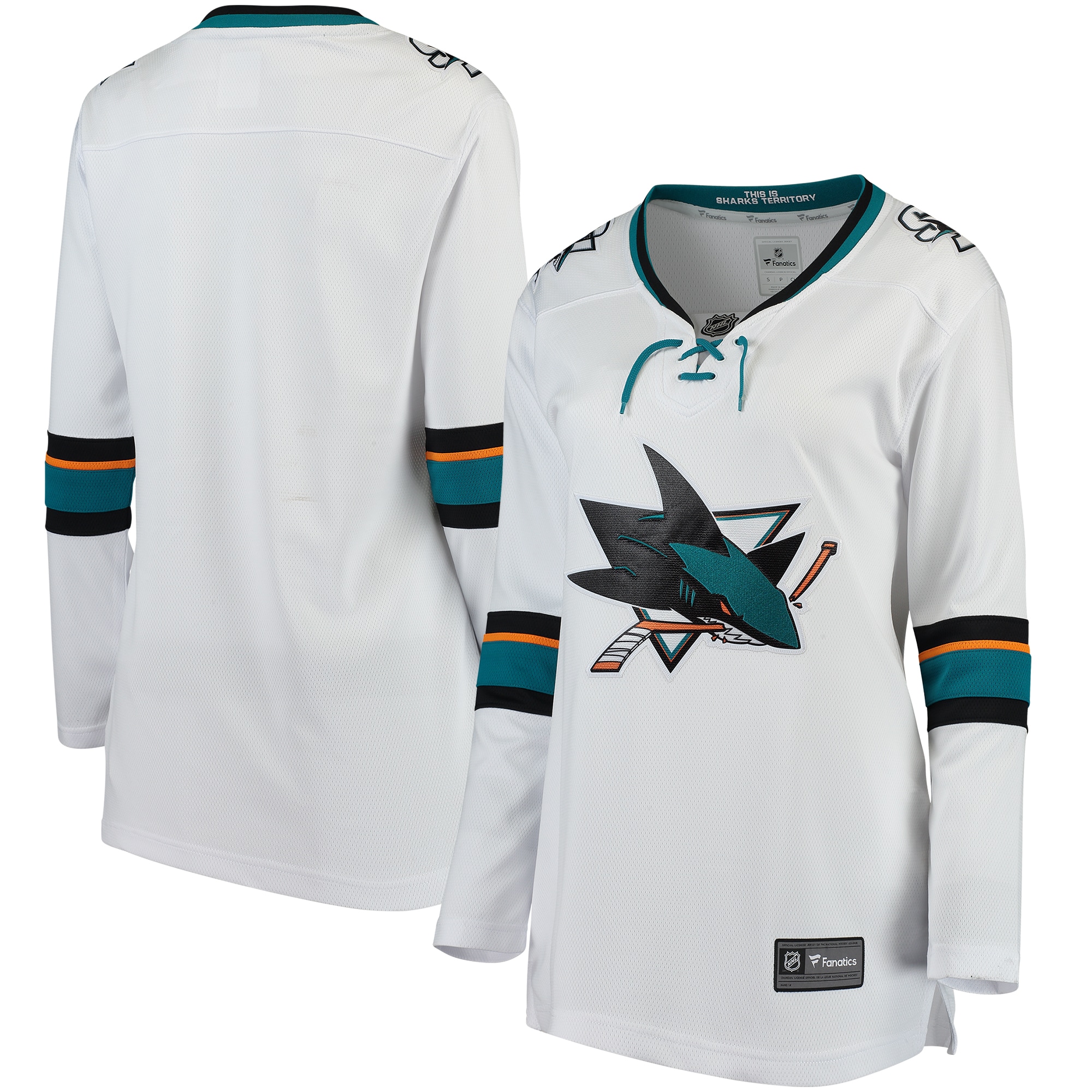 Women's San Jose Sharks White Away Breakaway Jersey - JS510 