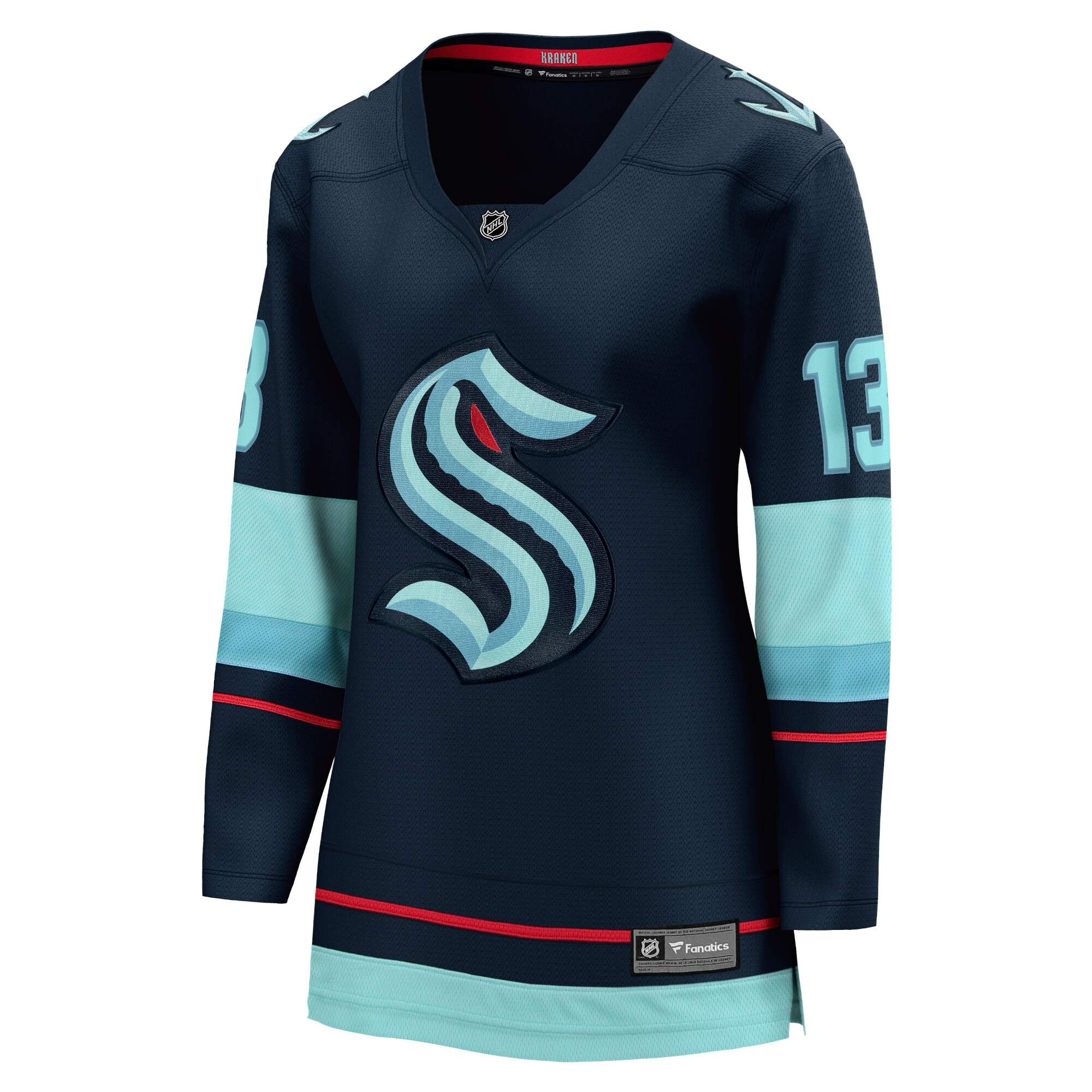 Alternative view of Women's Seattle Kraken Brandon Tanev Deep Sea Blue Home Premier Breakaway Player Jersey - JS725 