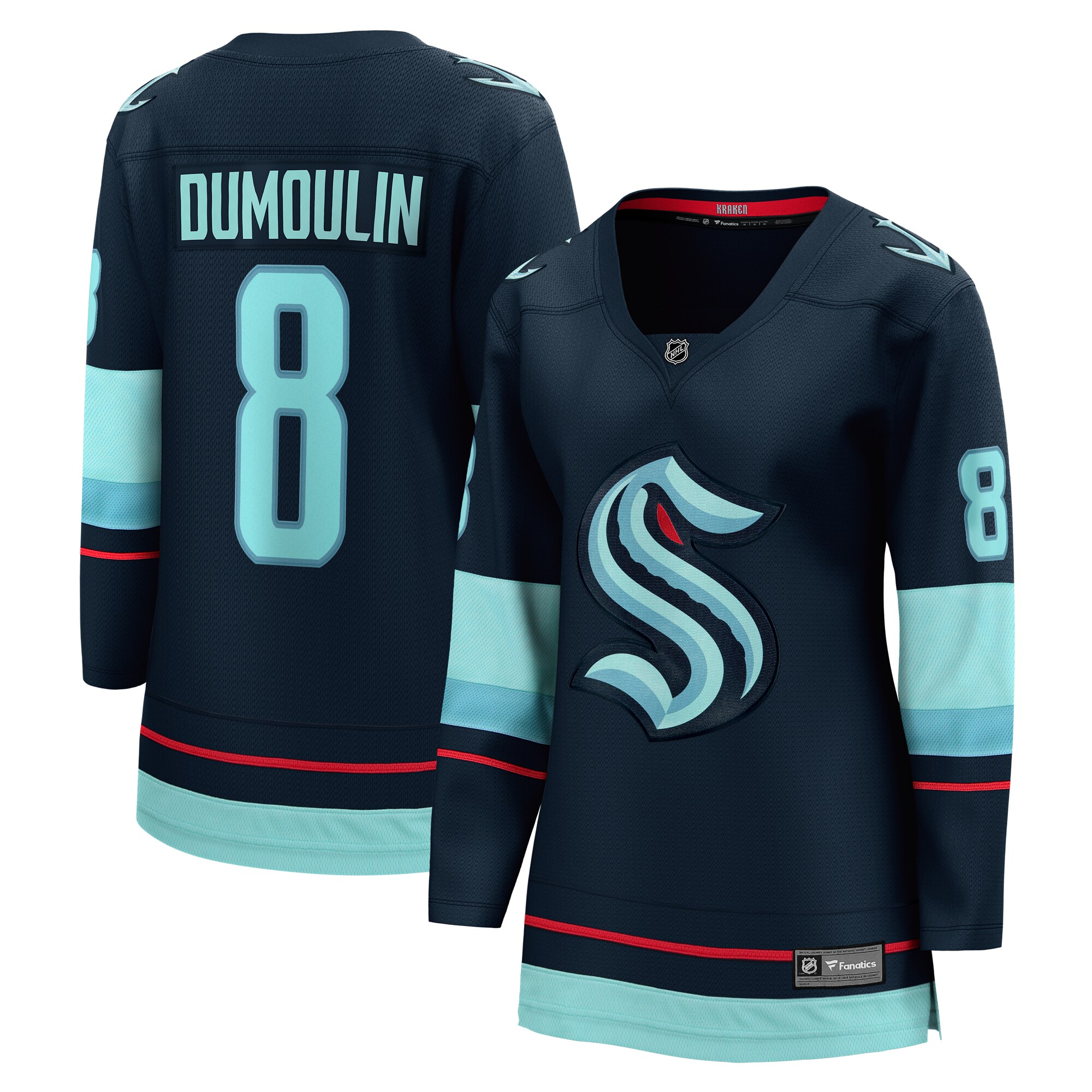 Women's Seattle Kraken Brian Dumoulin Deep Sea Blue Home Breakaway Player Jersey - JS116 