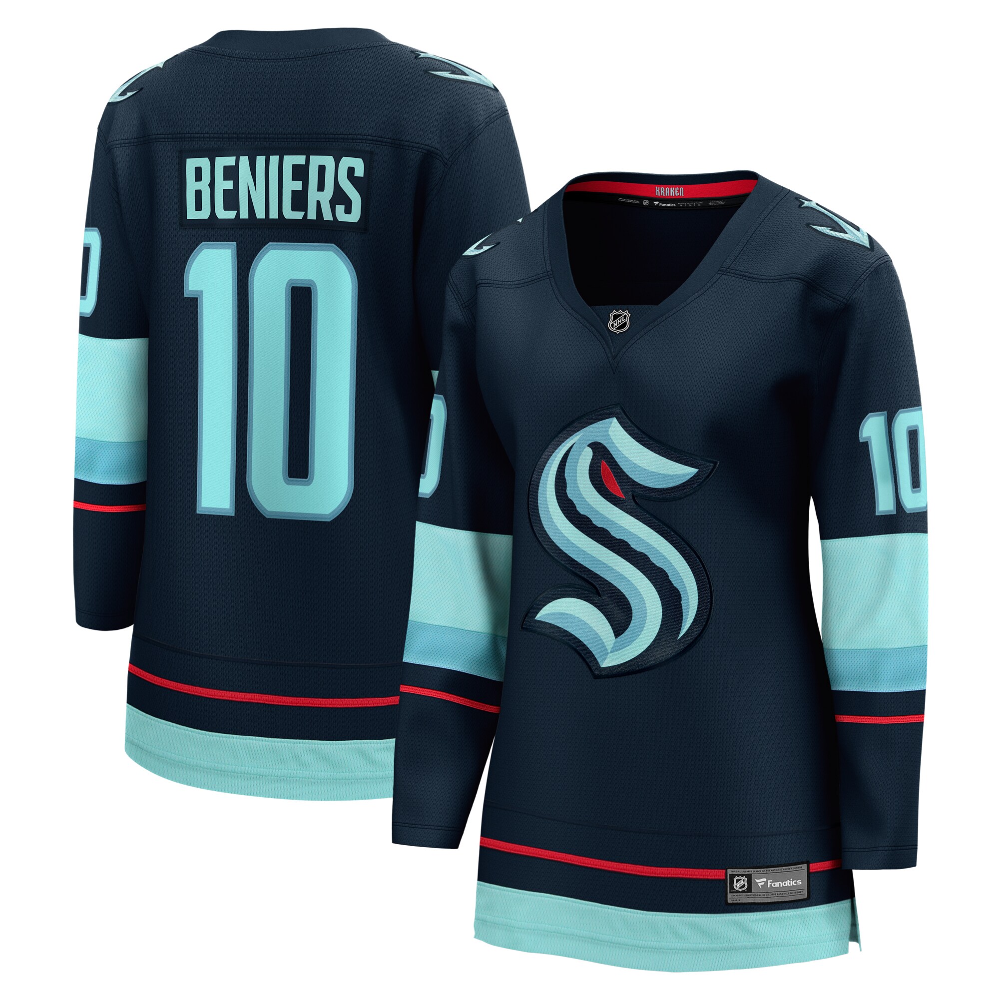 Women's Seattle Kraken Matty Beniers Deep Sea Blue Home Breakaway Player Jersey - JS902 