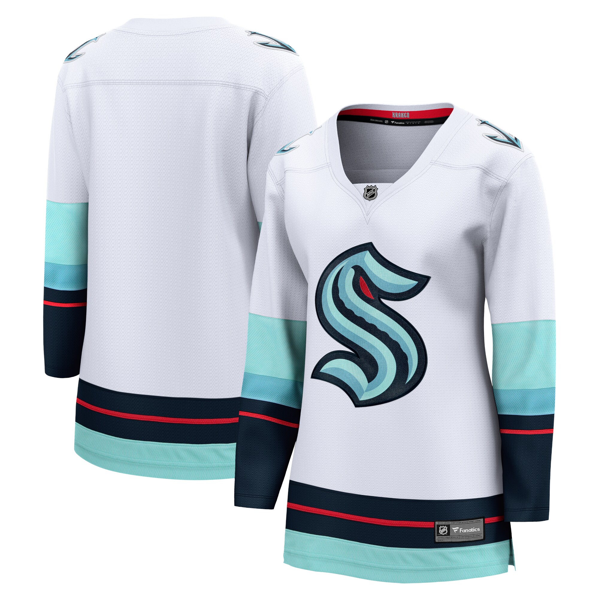 Women's Seattle Kraken White Away Breakaway Jersey - JS472 