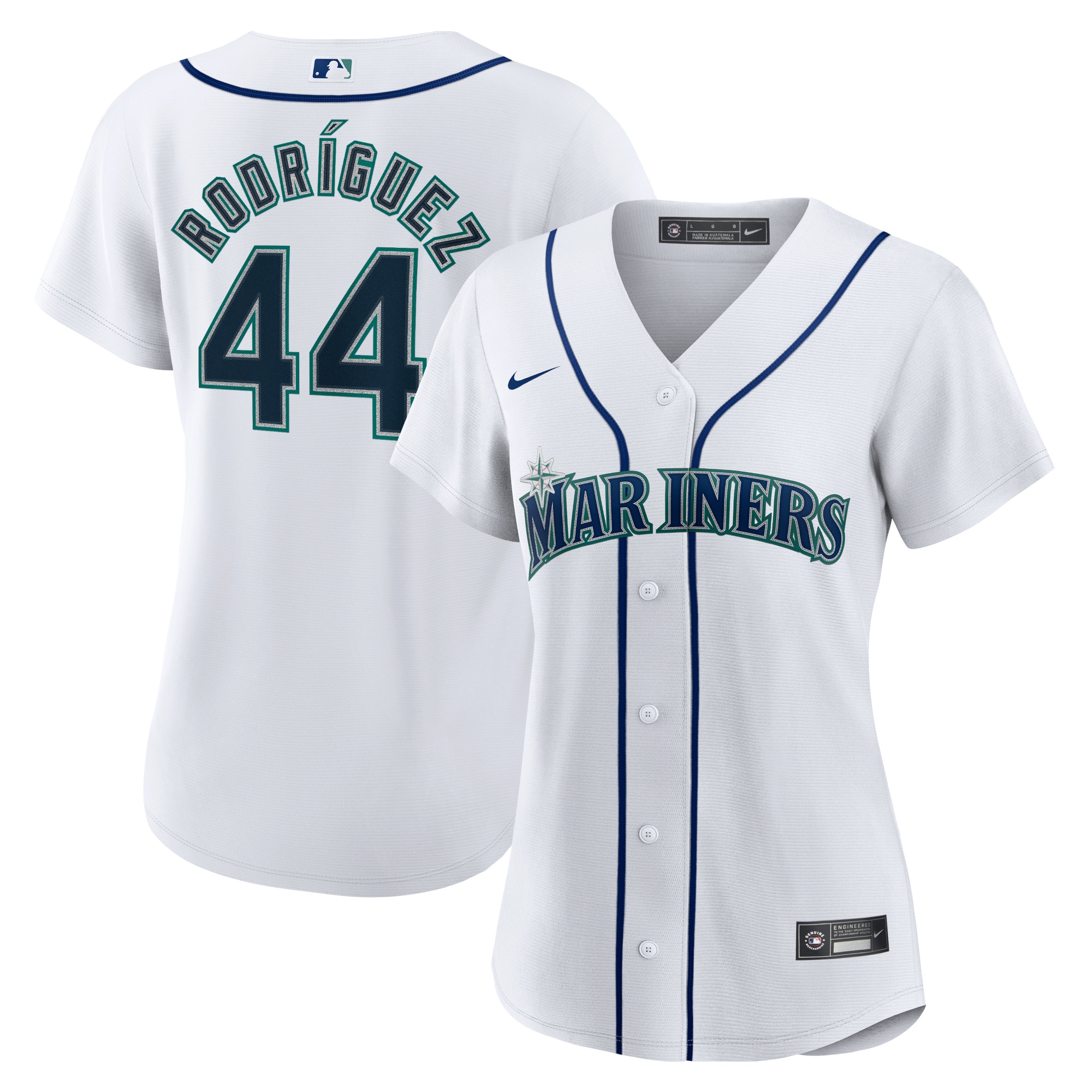 Women's Seattle Mariners Julio Rodriguez White Home Player Jersey 