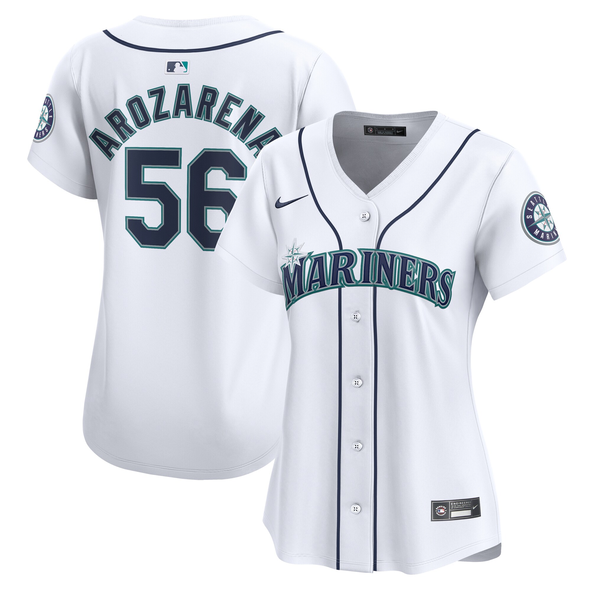 Women's Seattle Mariners Randy Arozarena White Home Limited Player Jersey 