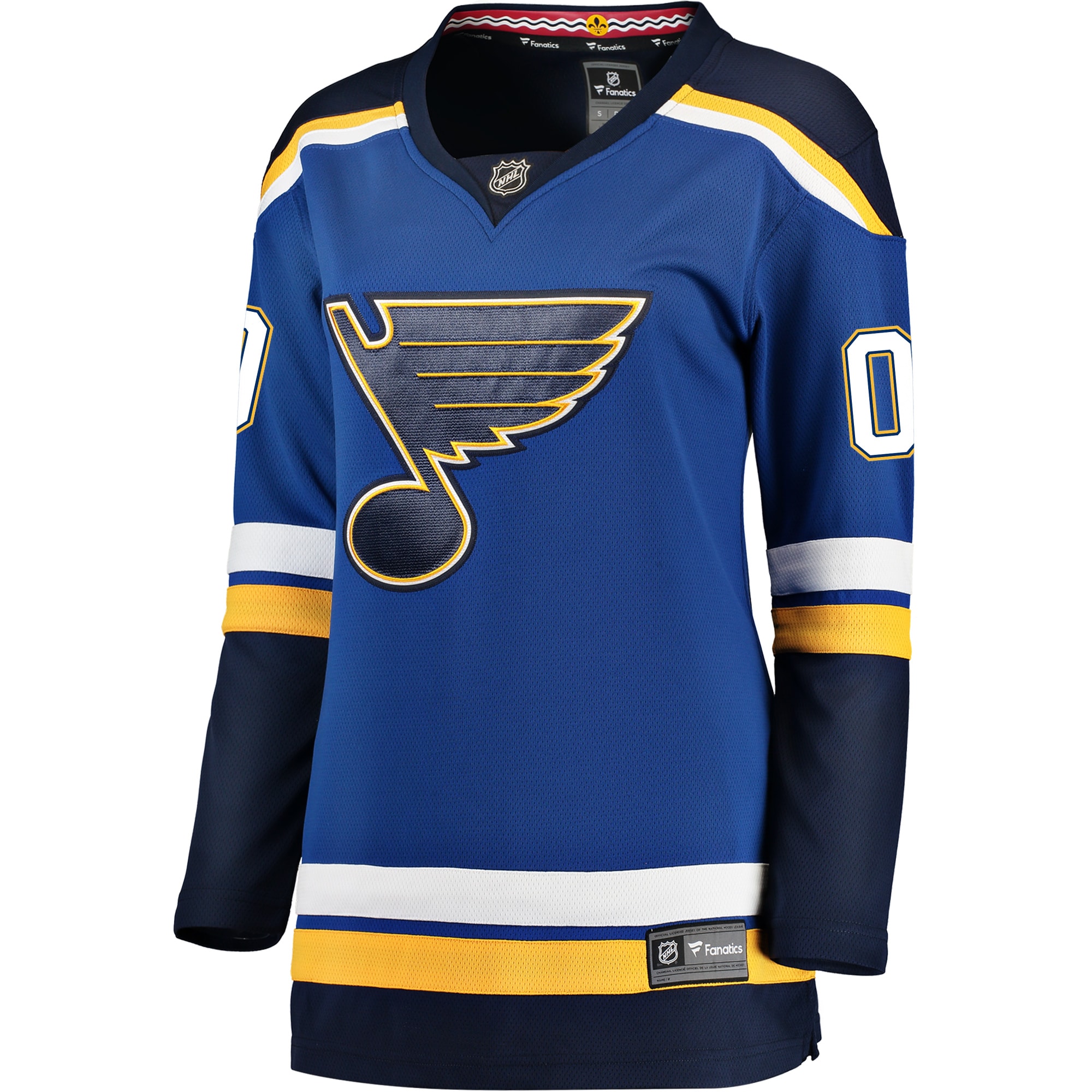 Alternative view of Women's St. Louis Blues Blue Home Breakaway Custom Jersey - JS461 