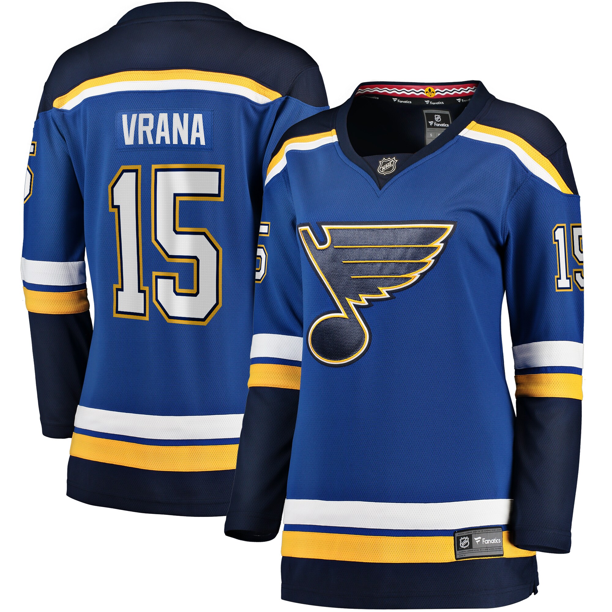 Women's St. Louis Blues Jakub Vrana Blue Home Breakaway Jersey - JS498 
