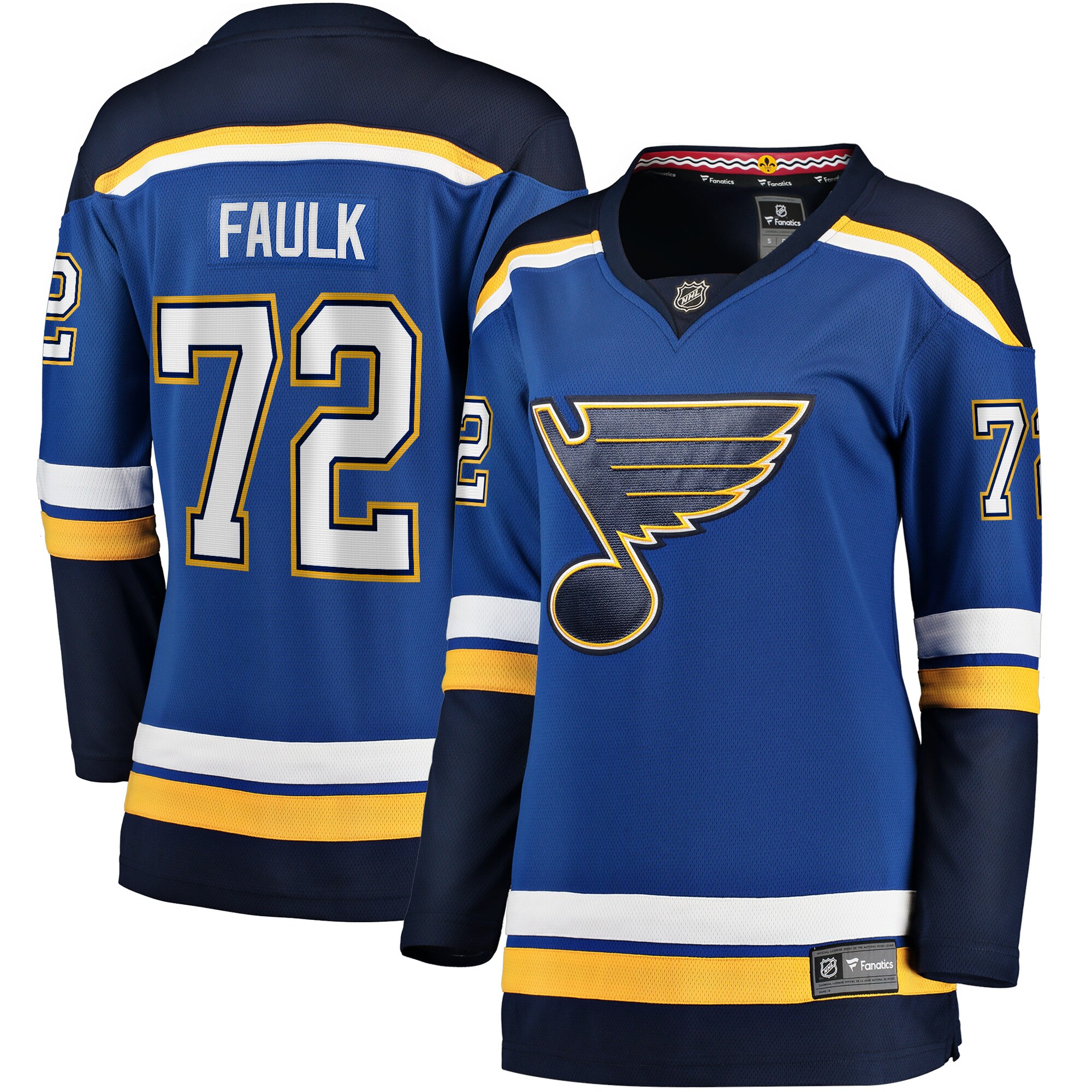 Women's St. Louis Blues Justin Faulk Blue Home Breakaway Player Jersey - JS752 