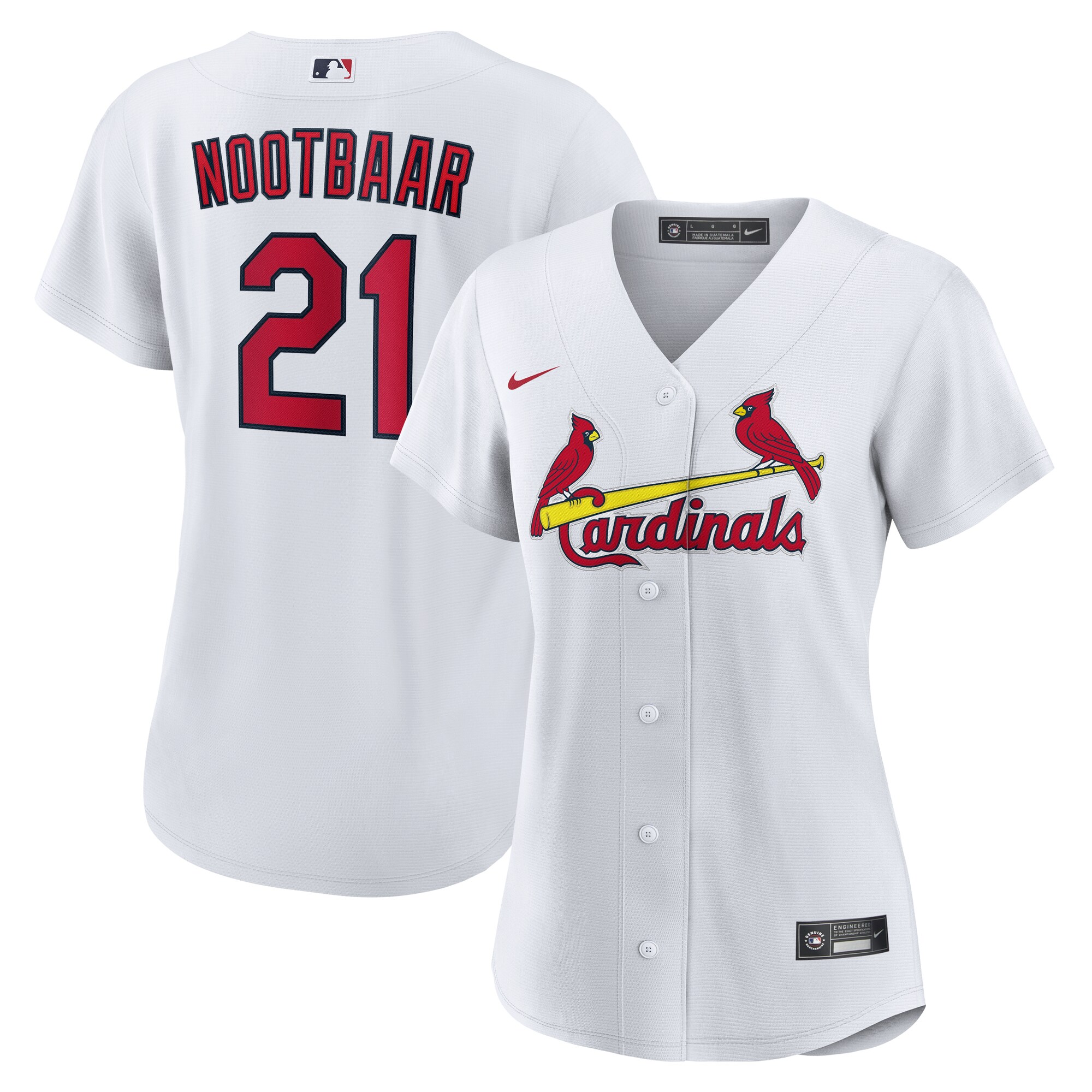 Women's St. Louis Cardinals Lars Nootbaar White Home Jersey 
