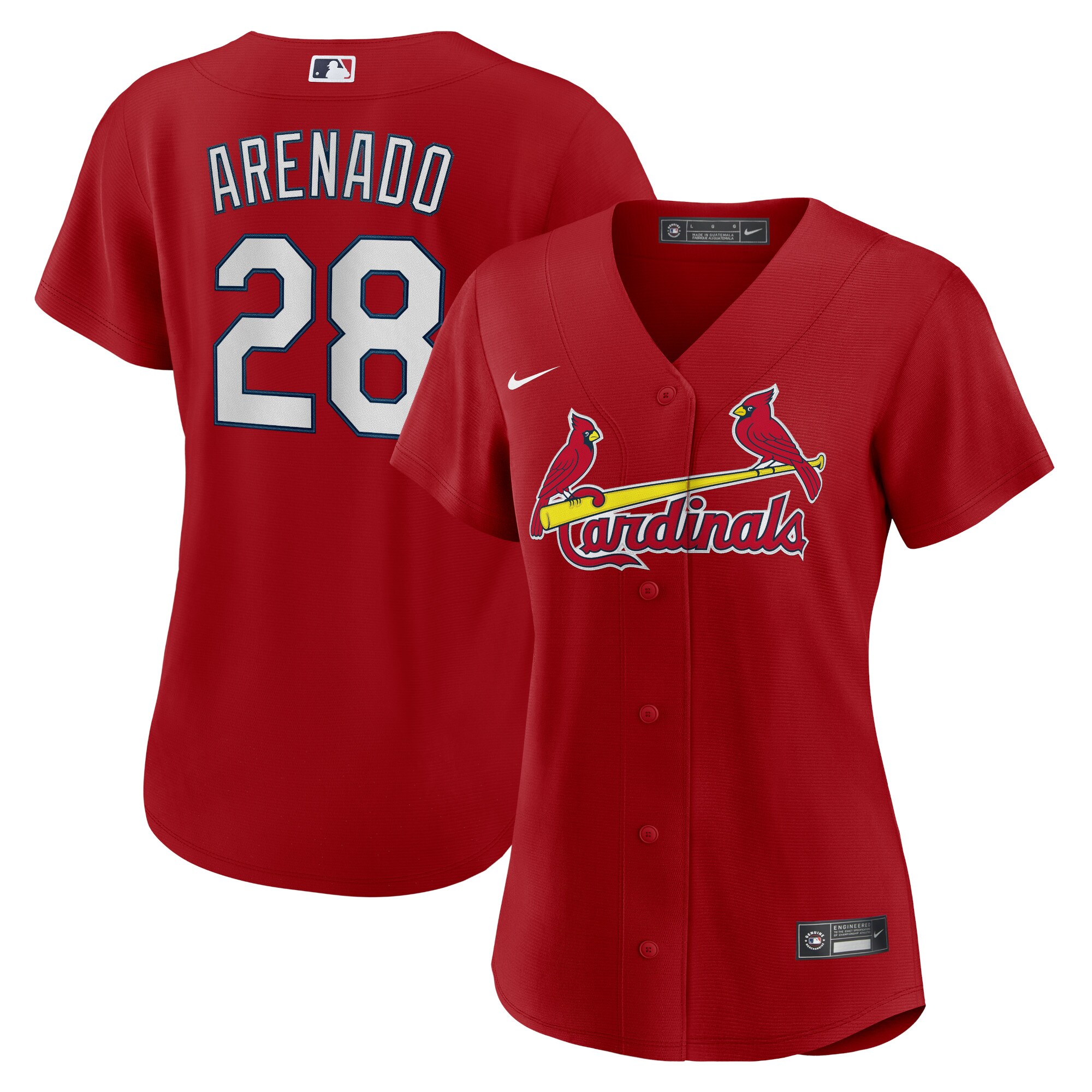 Women's St. Louis Cardinals Nolan Arenado Red Alternate Player Jersey 