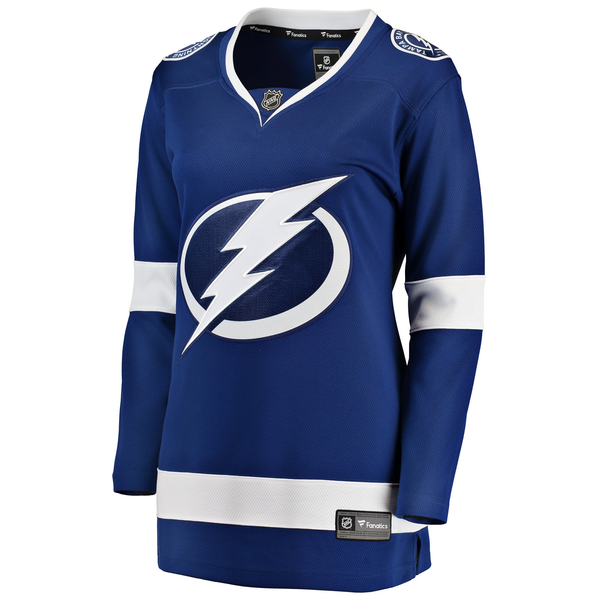 Alternative view of Women's Tampa Bay Lightning Blue Breakaway Home Jersey - JS576 