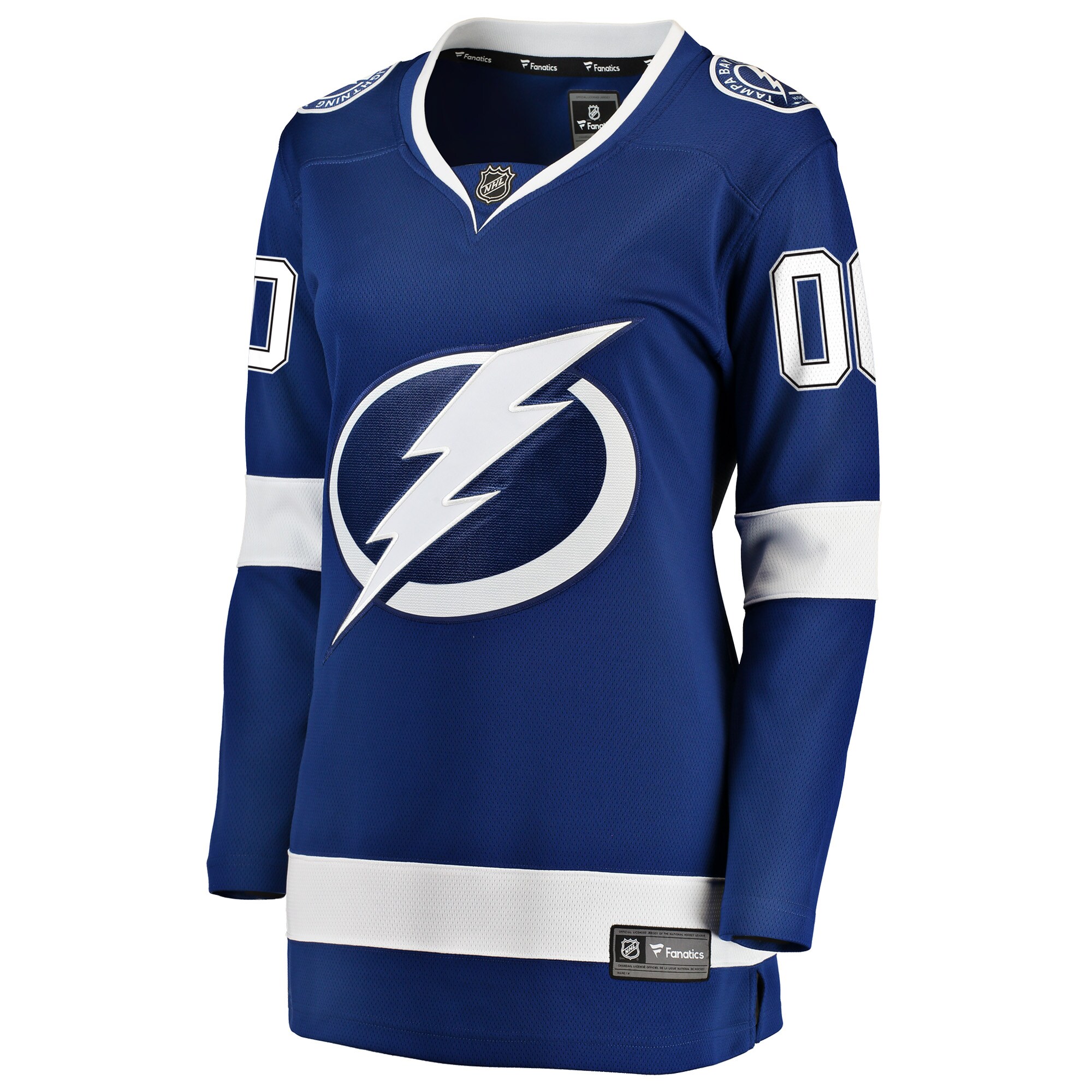 Alternative view of Women's Tampa Bay Lightning Blue Home Breakaway Custom Jersey - JS315 