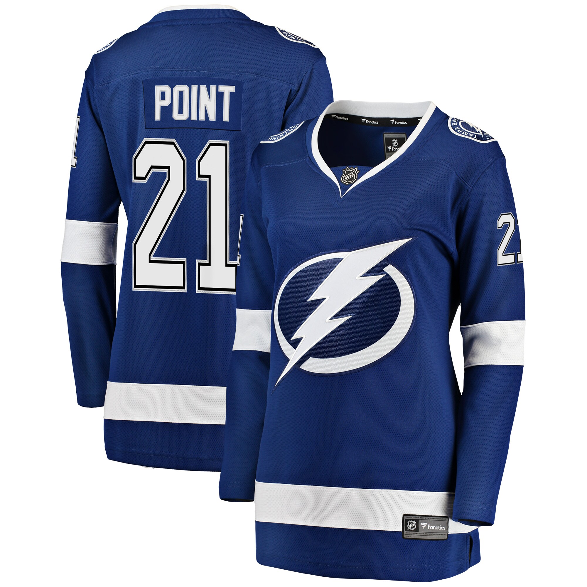 Women's Tampa Bay Lightning Brayden Point Blue Breakaway Player Jersey - JS506 