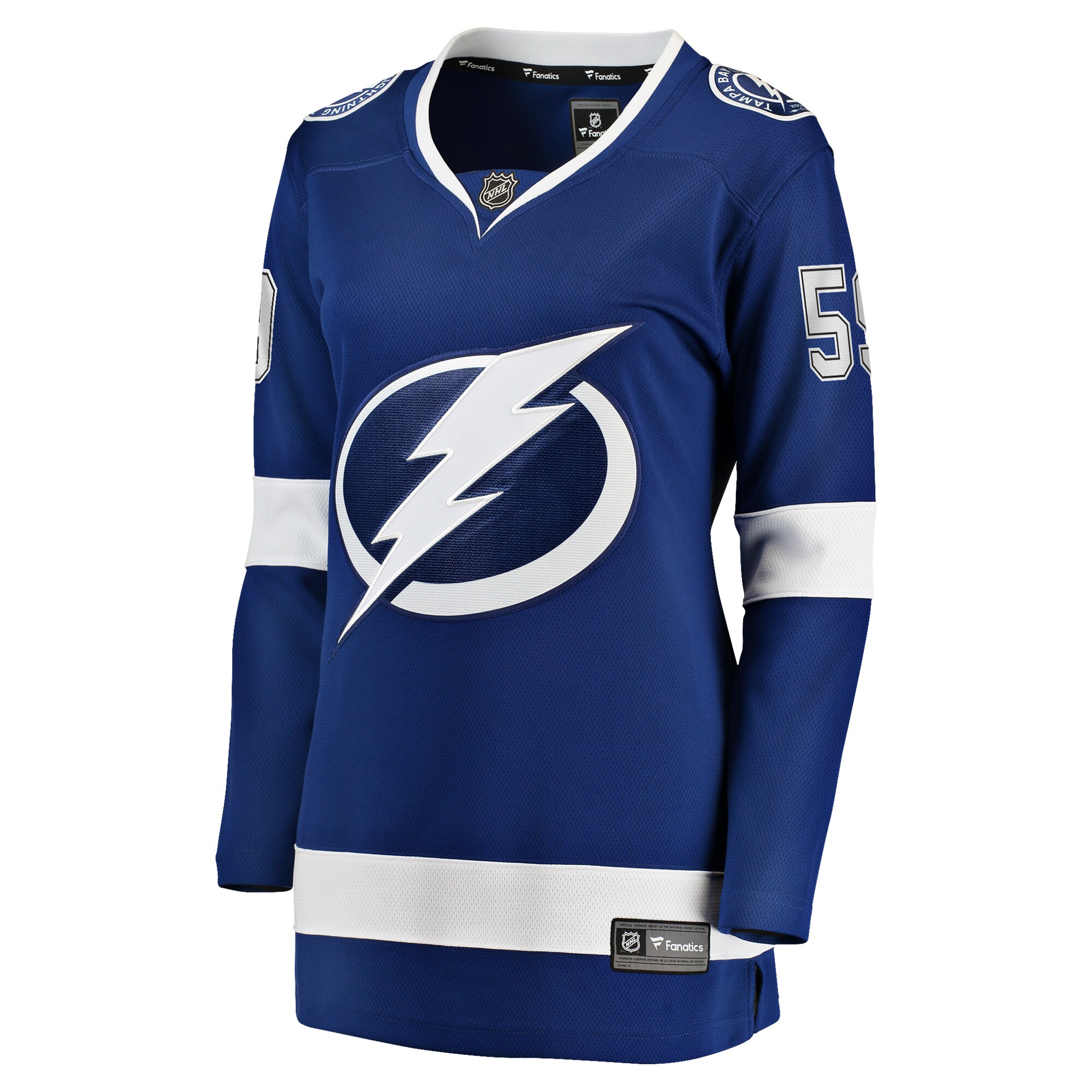 Alternative view of Women's Tampa Bay Lightning Jake Guentzel Blue Home Premier Breakaway Player Jersey - JS509 