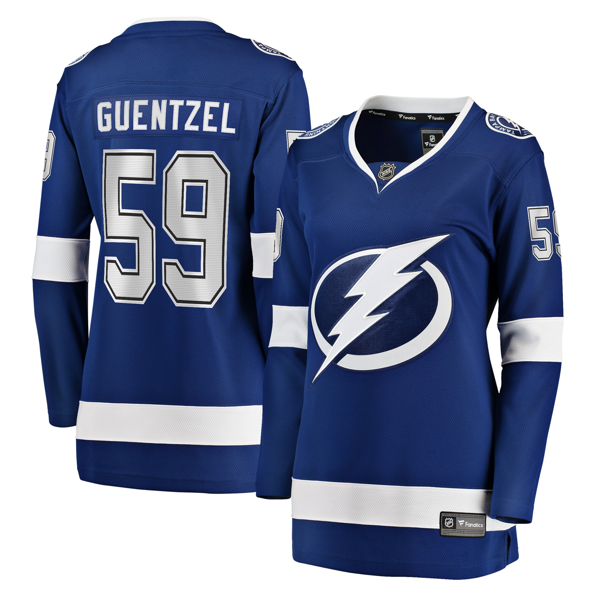 Women's Tampa Bay Lightning Jake Guentzel Blue Home Premier Breakaway Player Jersey - JS509 