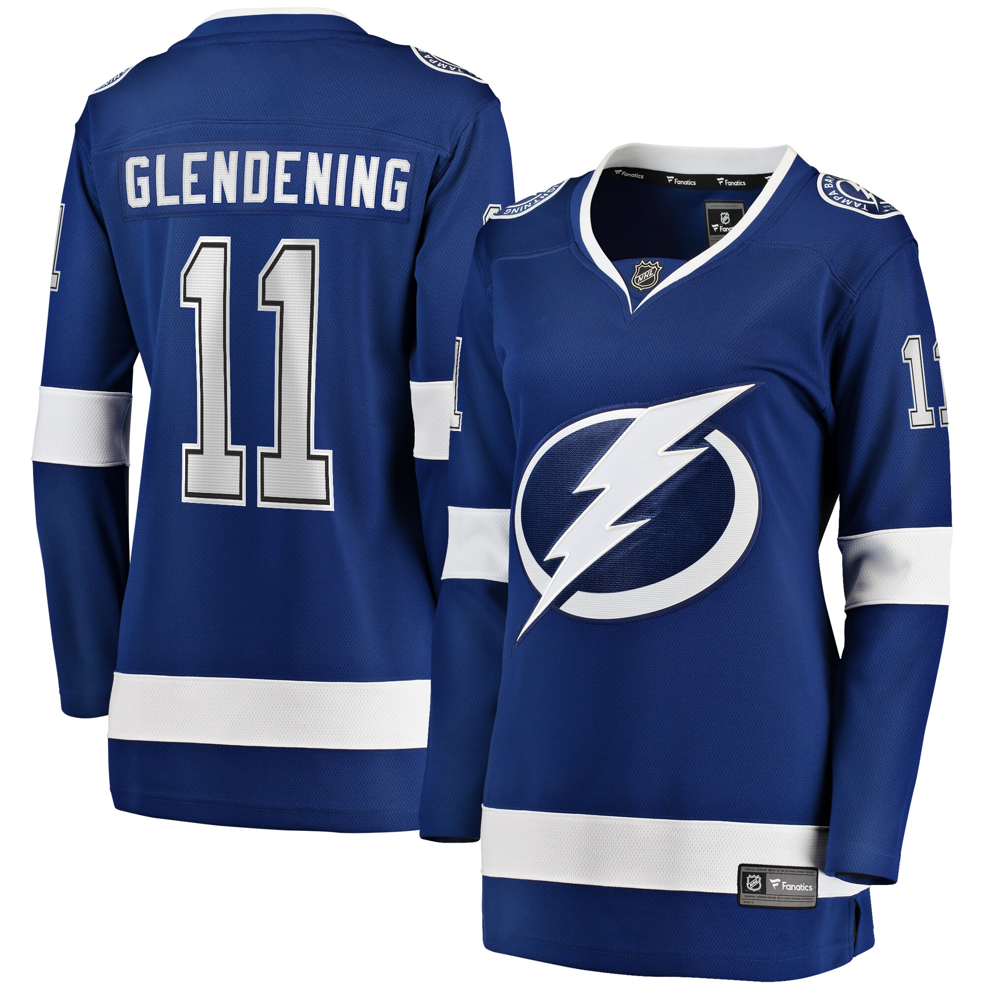 Women's Tampa Bay Lightning Luke Glendening Blue Home Breakaway Player Jersey - JS536 