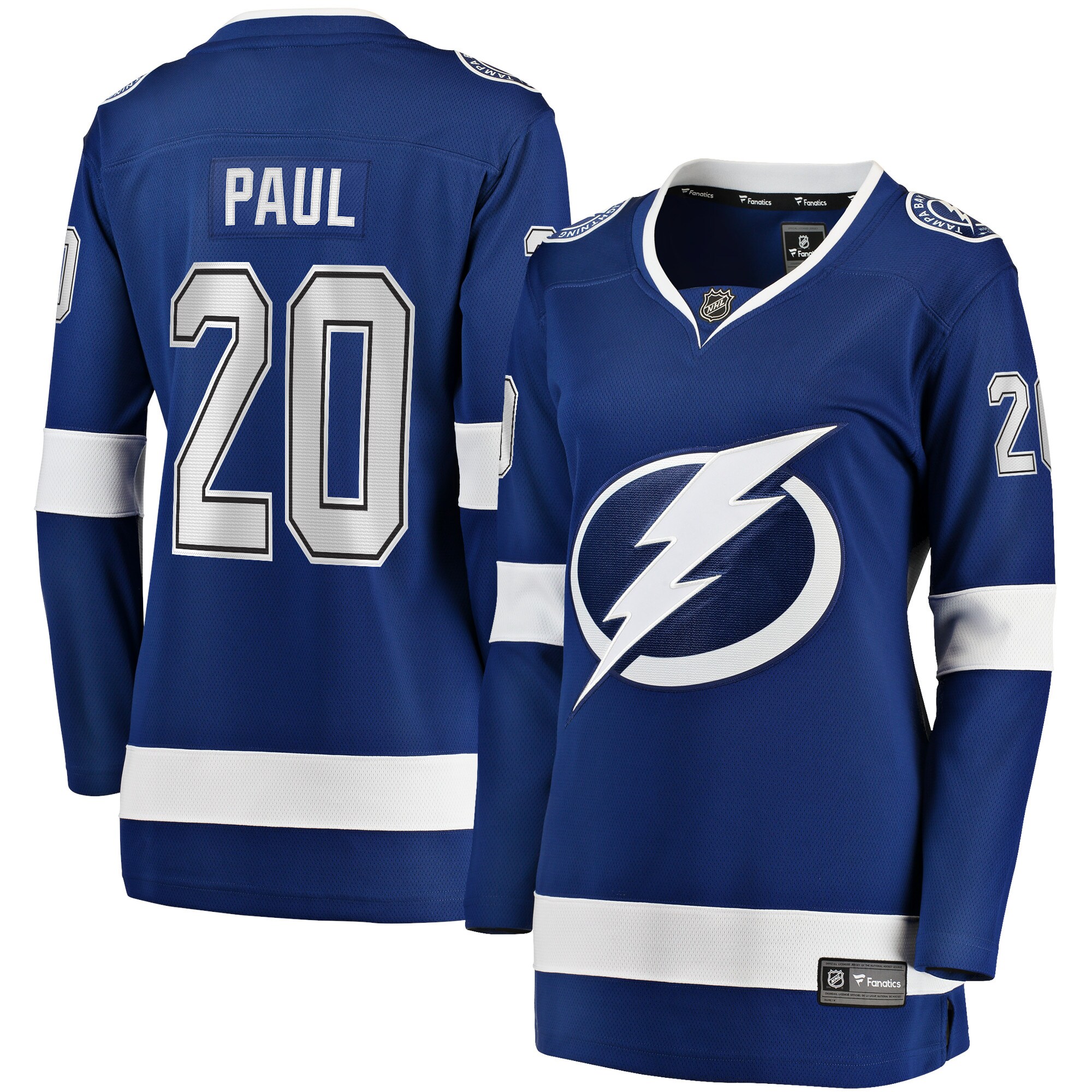 Women's Tampa Bay Lightning Nicholas Paul Blue Home Breakaway Player Jersey - JS819 