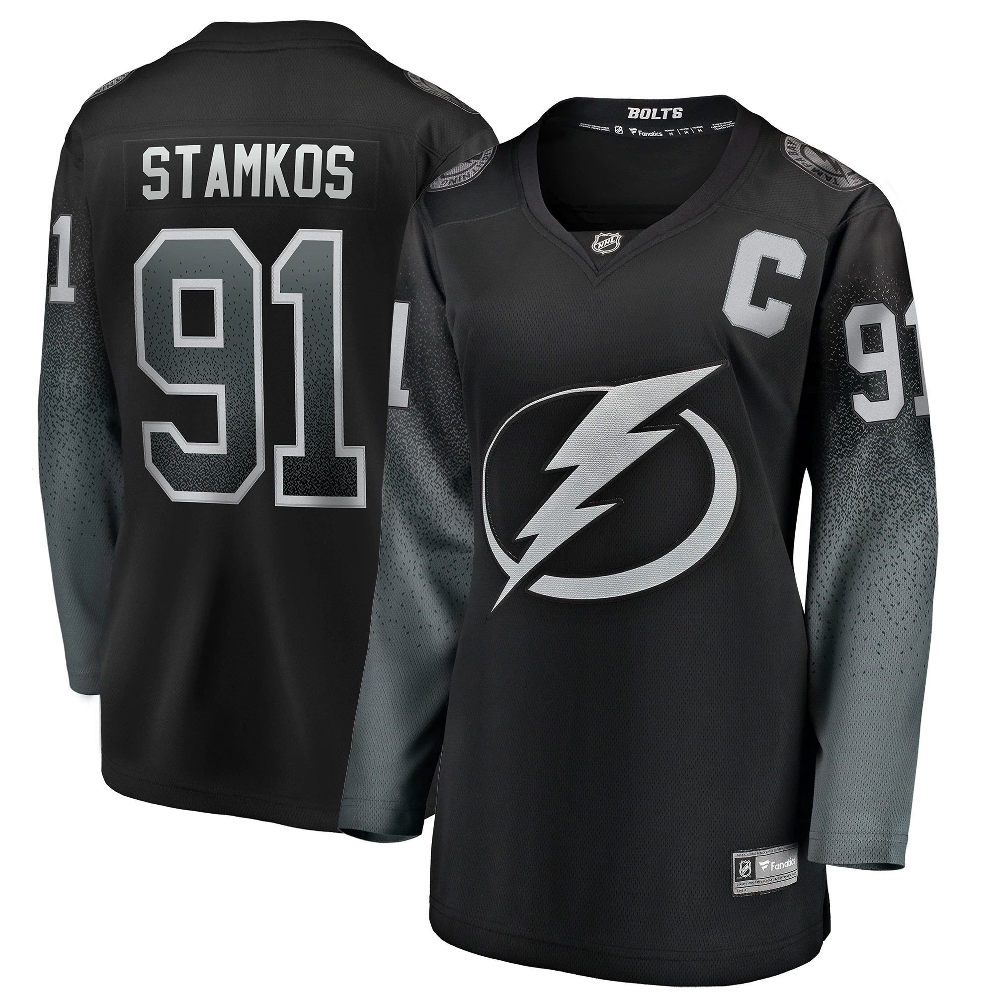 Women's Tampa Bay Lightning Steven Stamkos Black Alternate Breakaway Player Jersey - JS587 