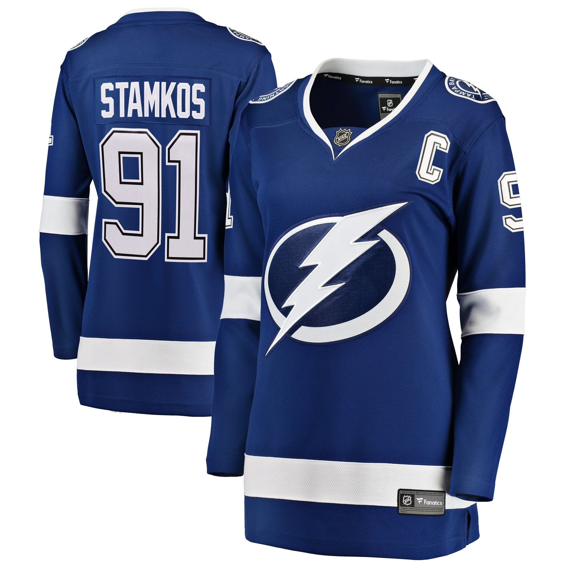 Women's Tampa Bay Lightning Steven Stamkos Blue Home Breakaway Player Jersey - JS913 